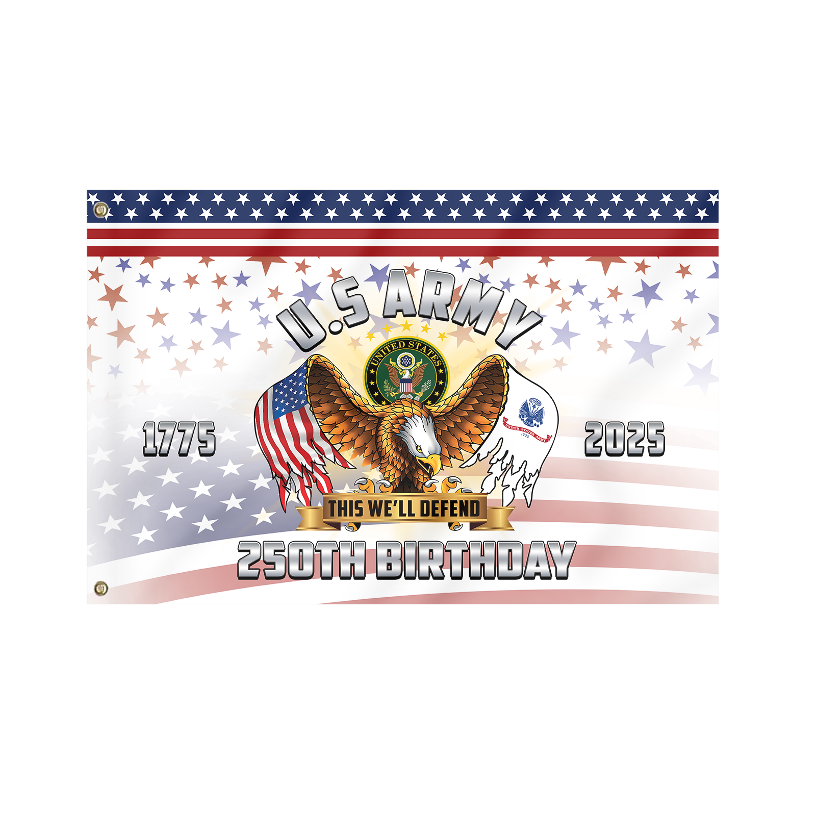 Army 250th Anniversary House Flag
