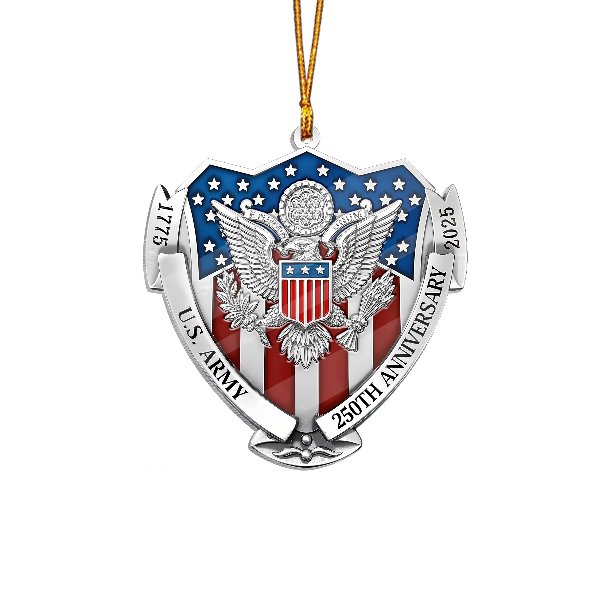 Army 250th Anniversary Acrylic Ornament