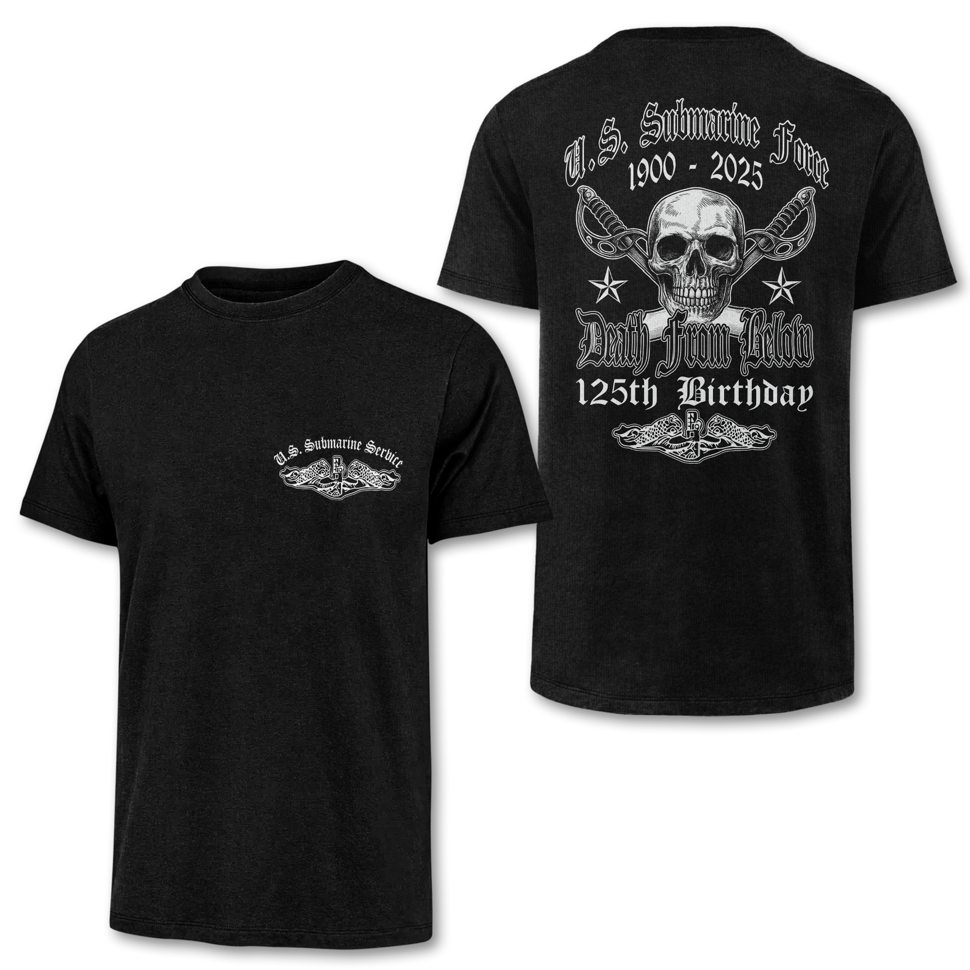 Navy Submarine 125th Birthday Double Sided Classic T-shirt