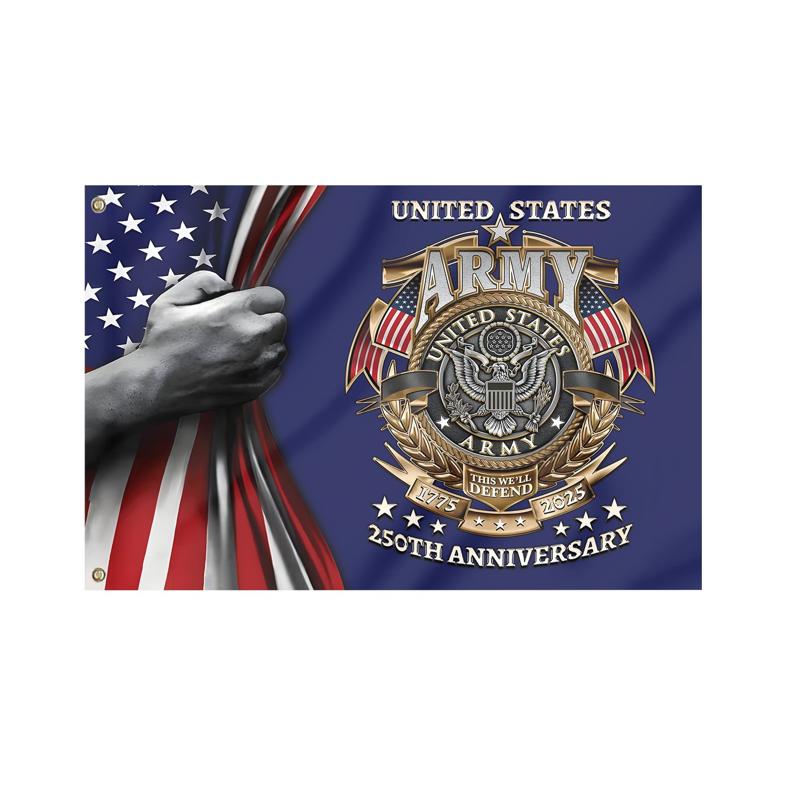 Army 250th Anniversary House Flag