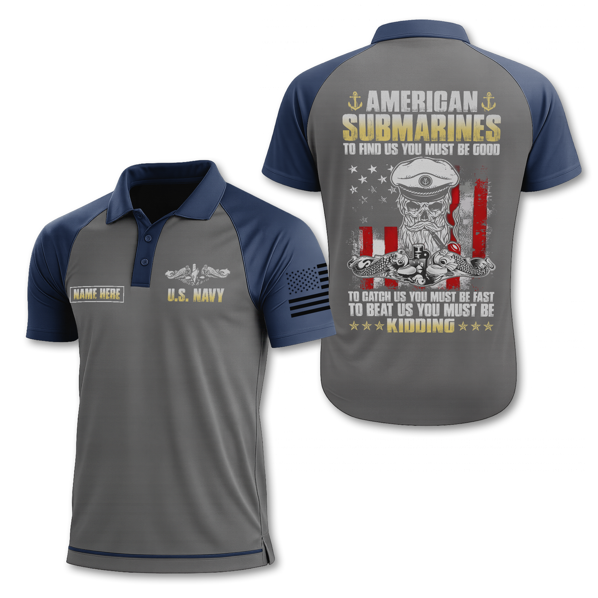 Navy Submarine Polo Shirt