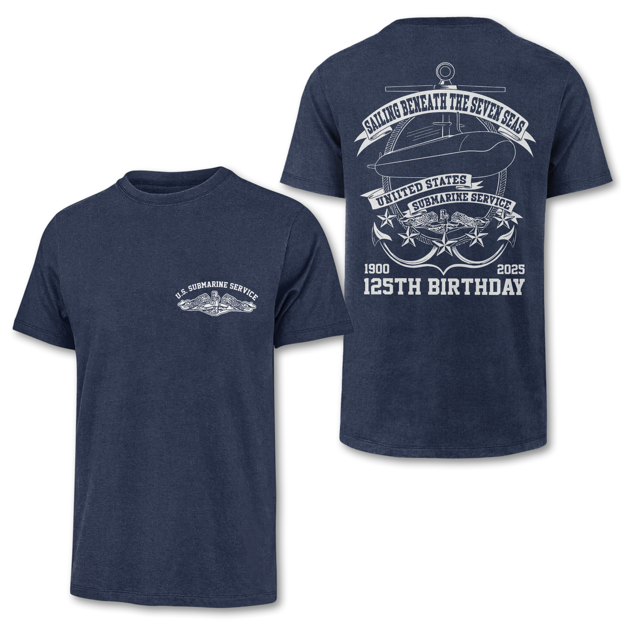 Navy Submarine 125th Birthday Double Sides Classic T-shirt