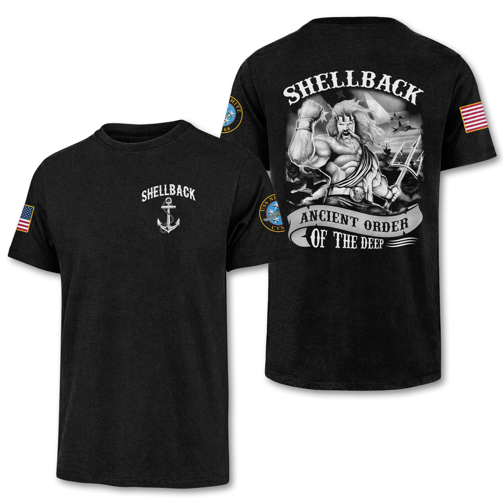 Personalized Shellback Ancient Order Of The Deep Double Sided Classic T-shirt