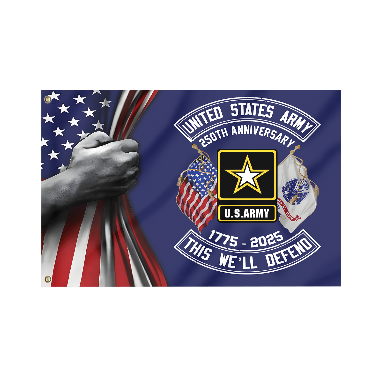 Army 250th Anniversary House Flag