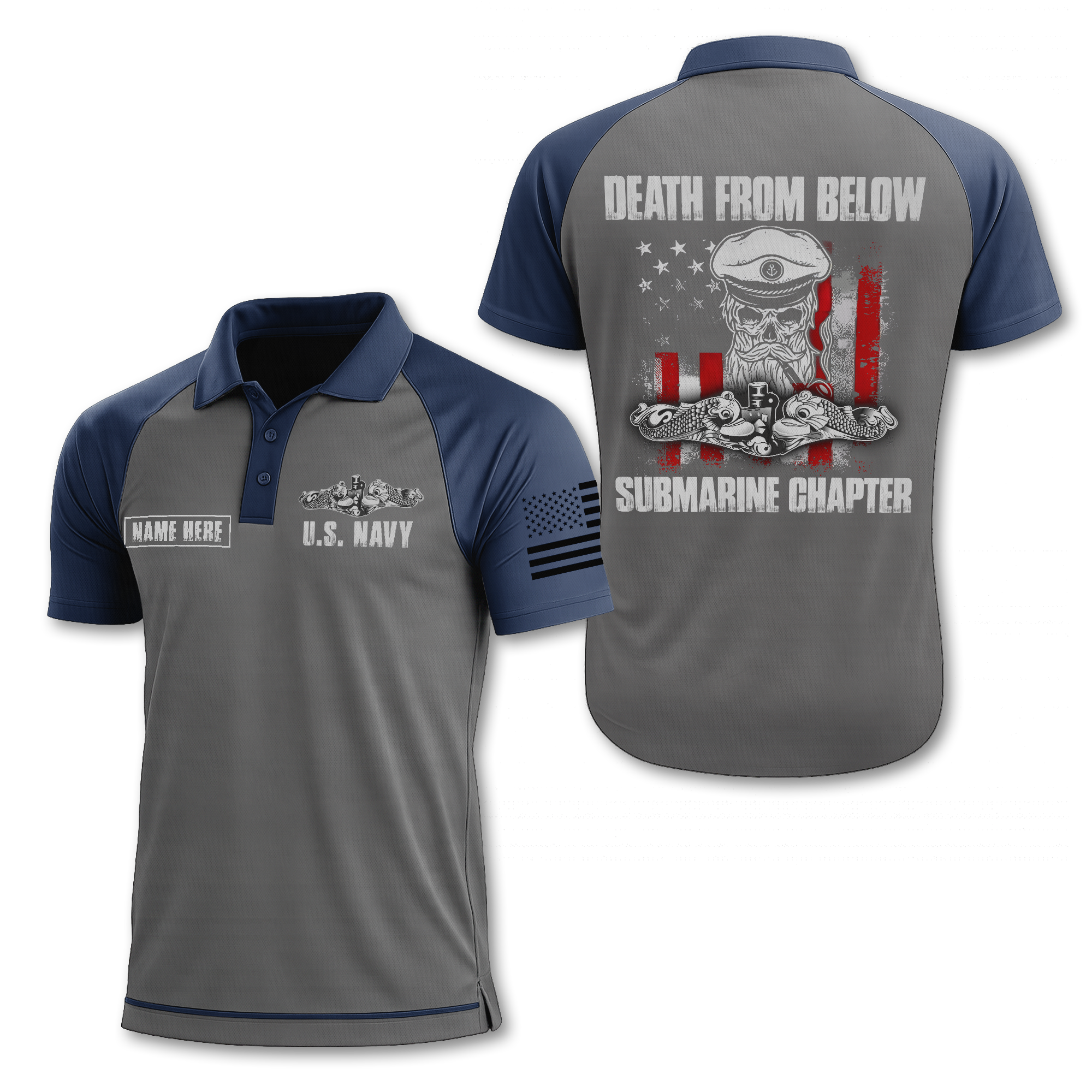 Navy Submarine Polo Shirt