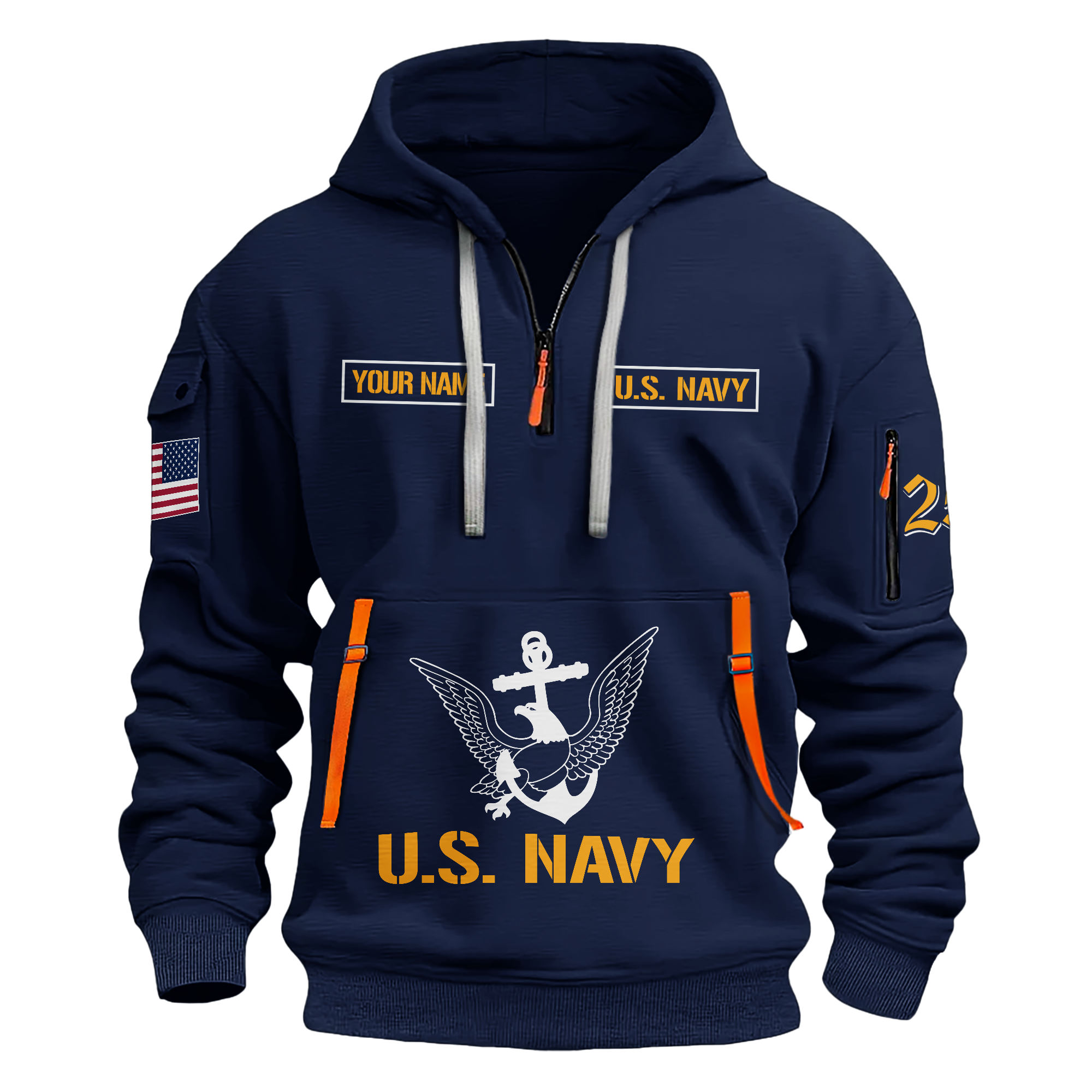 Navy 250th Anniversary Quarter Zip Hoodie
