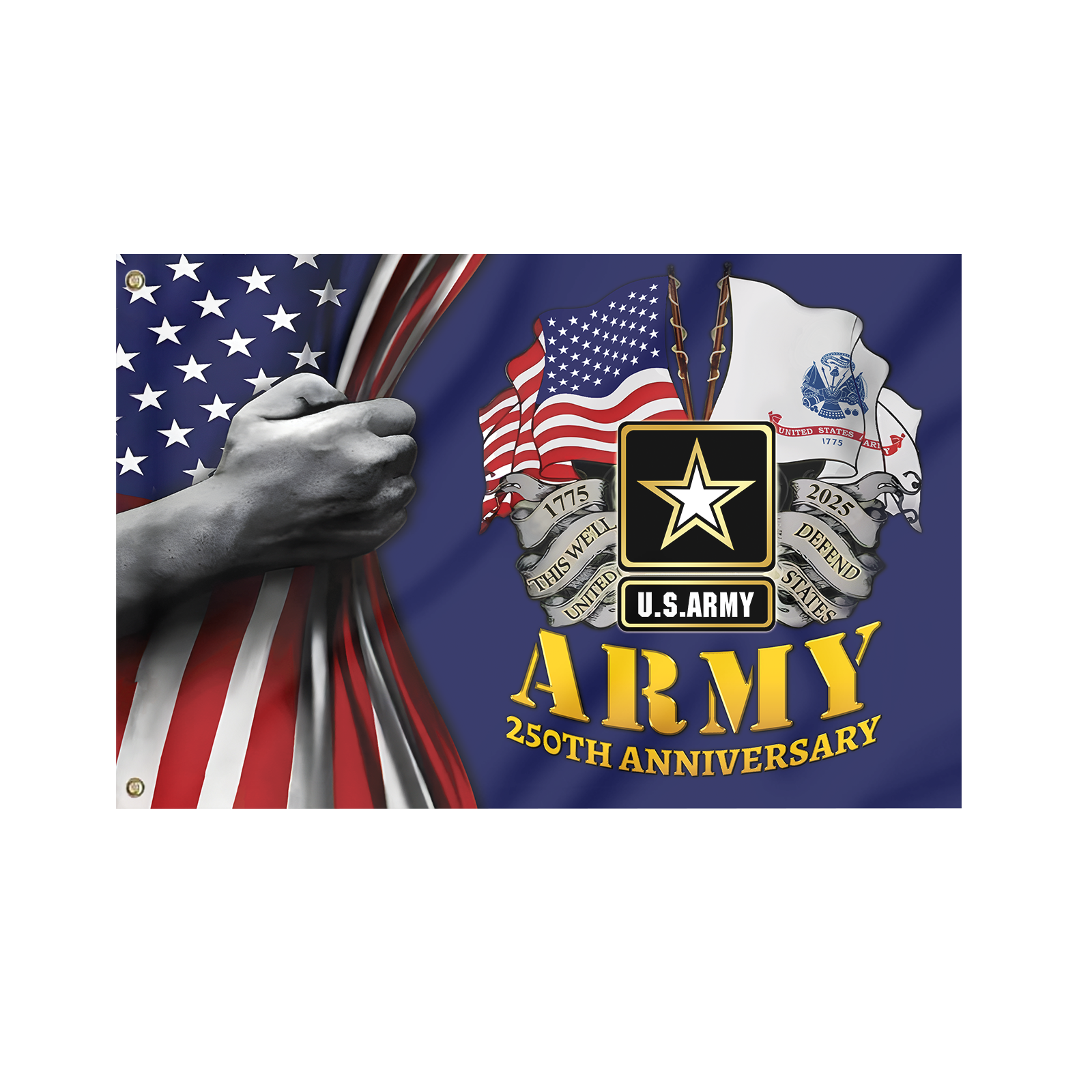 Army 250th Anniversary House Flag