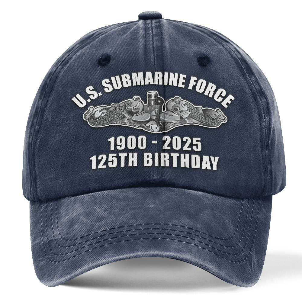 Navy Submarine 125th Birthday Washed Cap