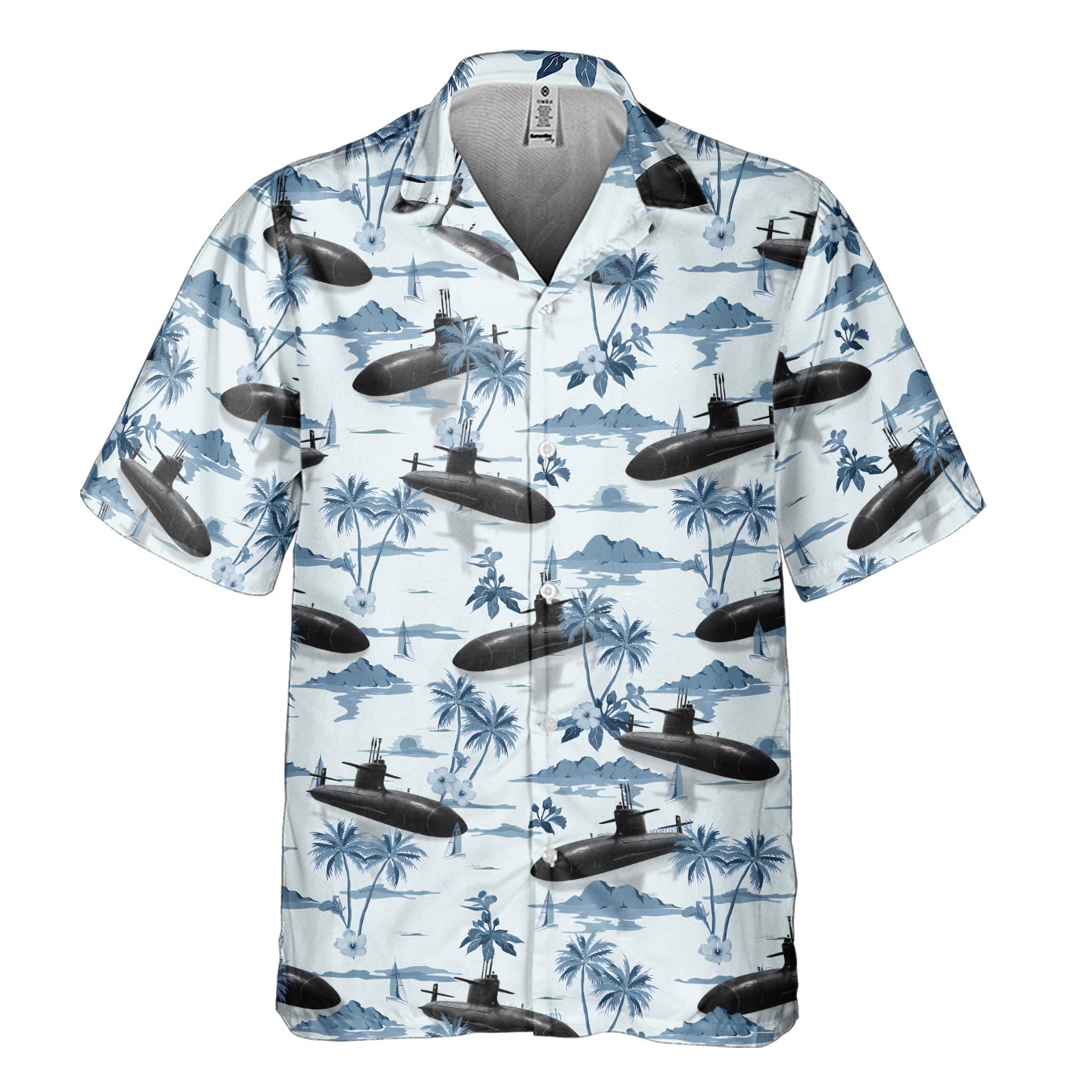 Navy Submarine Tropical Cuban Shirt