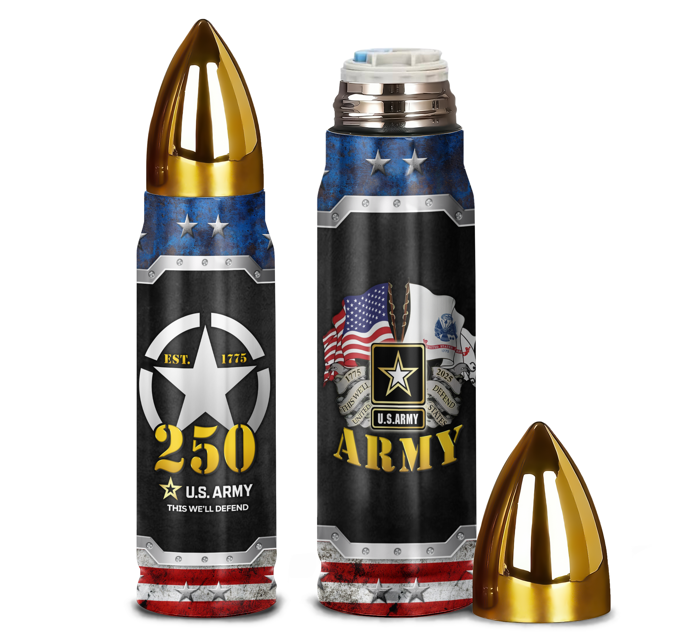 Army 250th Anniversary Bullet Tumbler