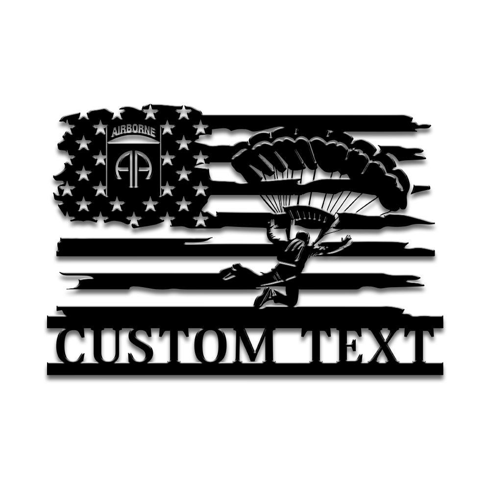 Personalized Airborne Metal Sign Wall Art