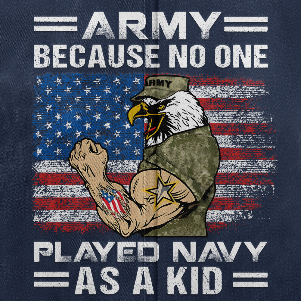 Personalizable Army Because No One Played Navy As A Kid Washed Cap
