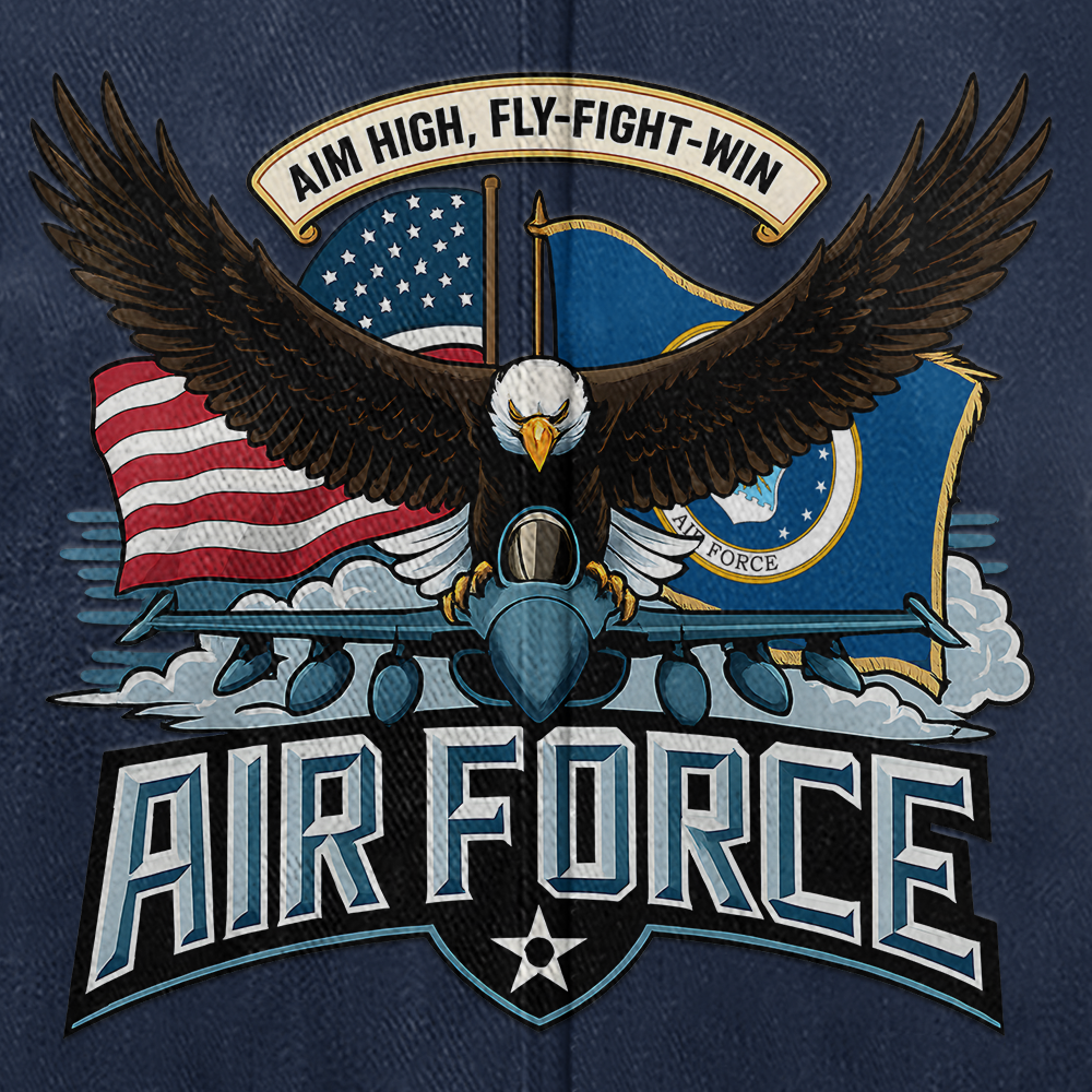 Personalizable Air Force Fly Fight Win Washed Cap