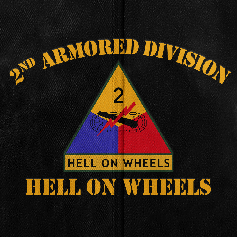 Personalizable Army 2nd Armored Division Washed Cap