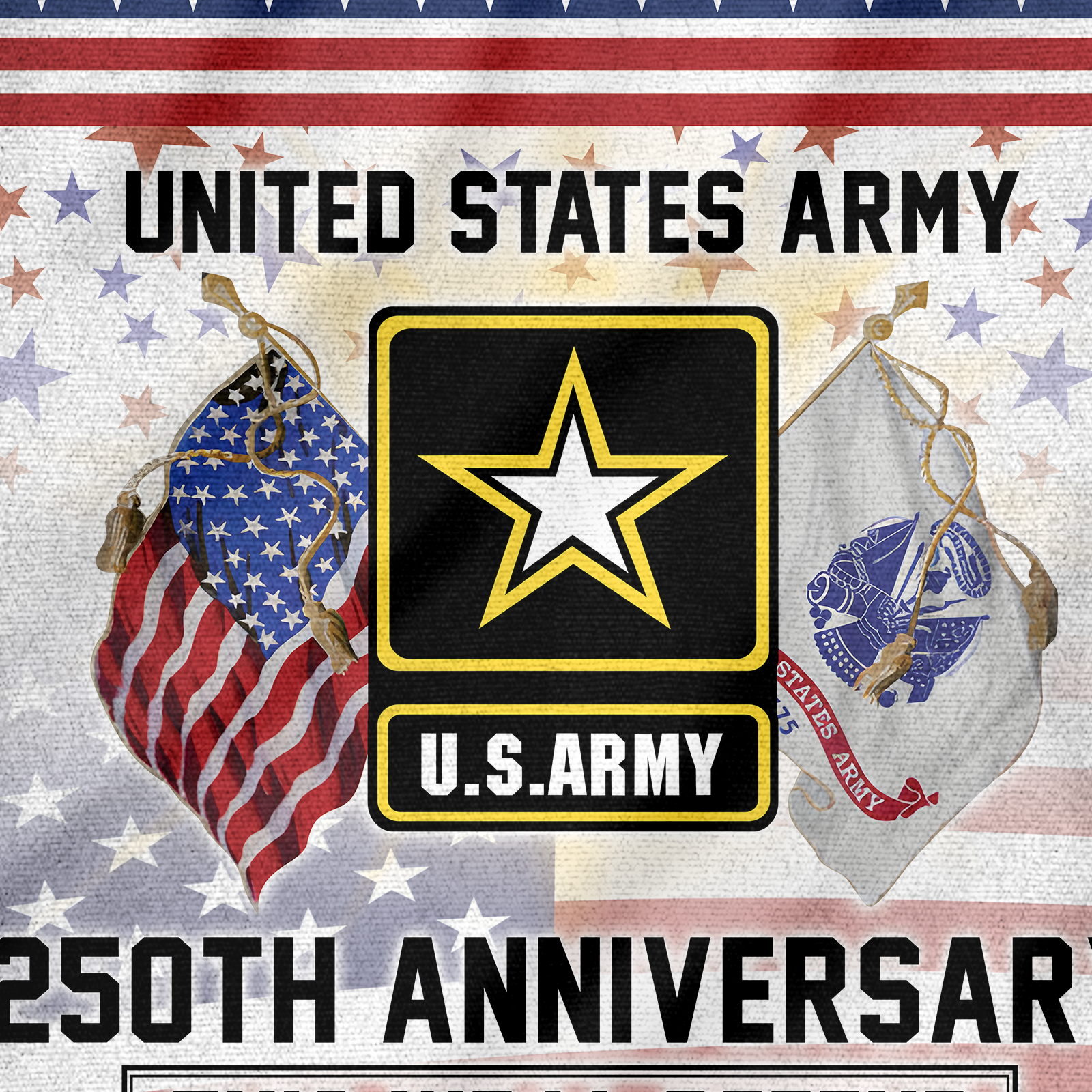 Army 250th Anniversary House Flag