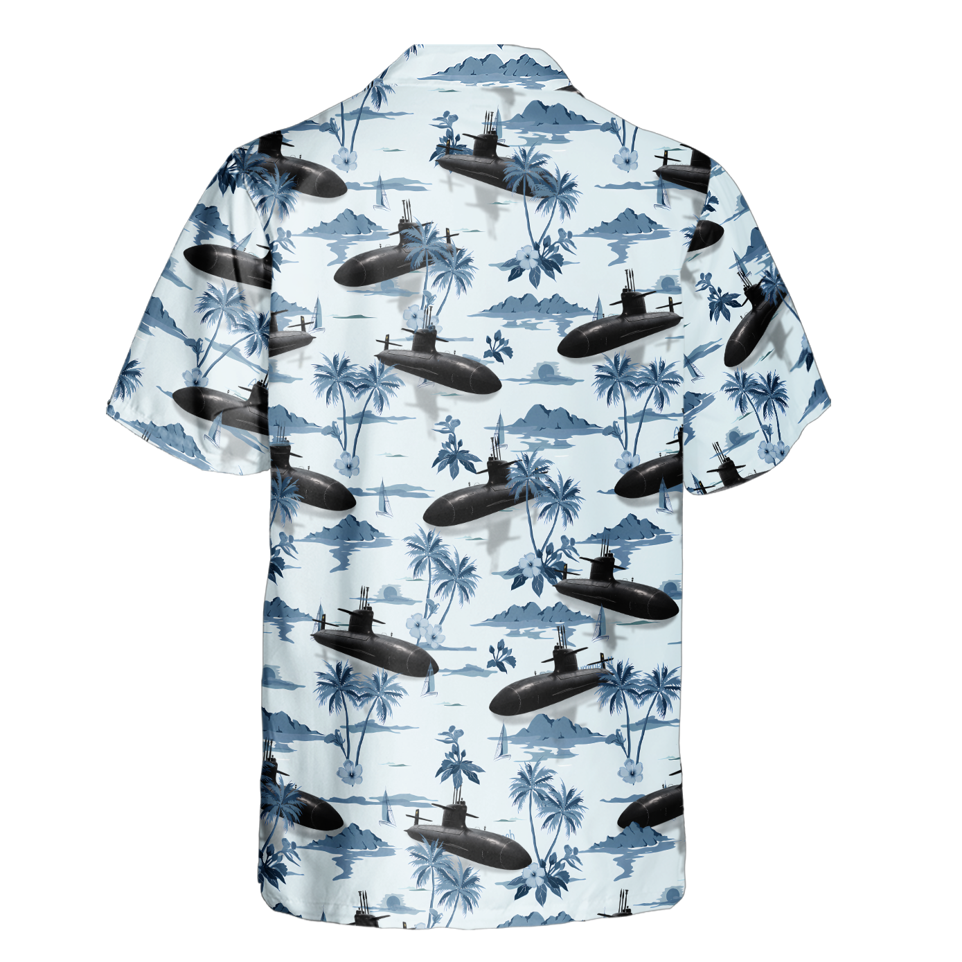 Navy Submarine Tropical Cuban Shirt