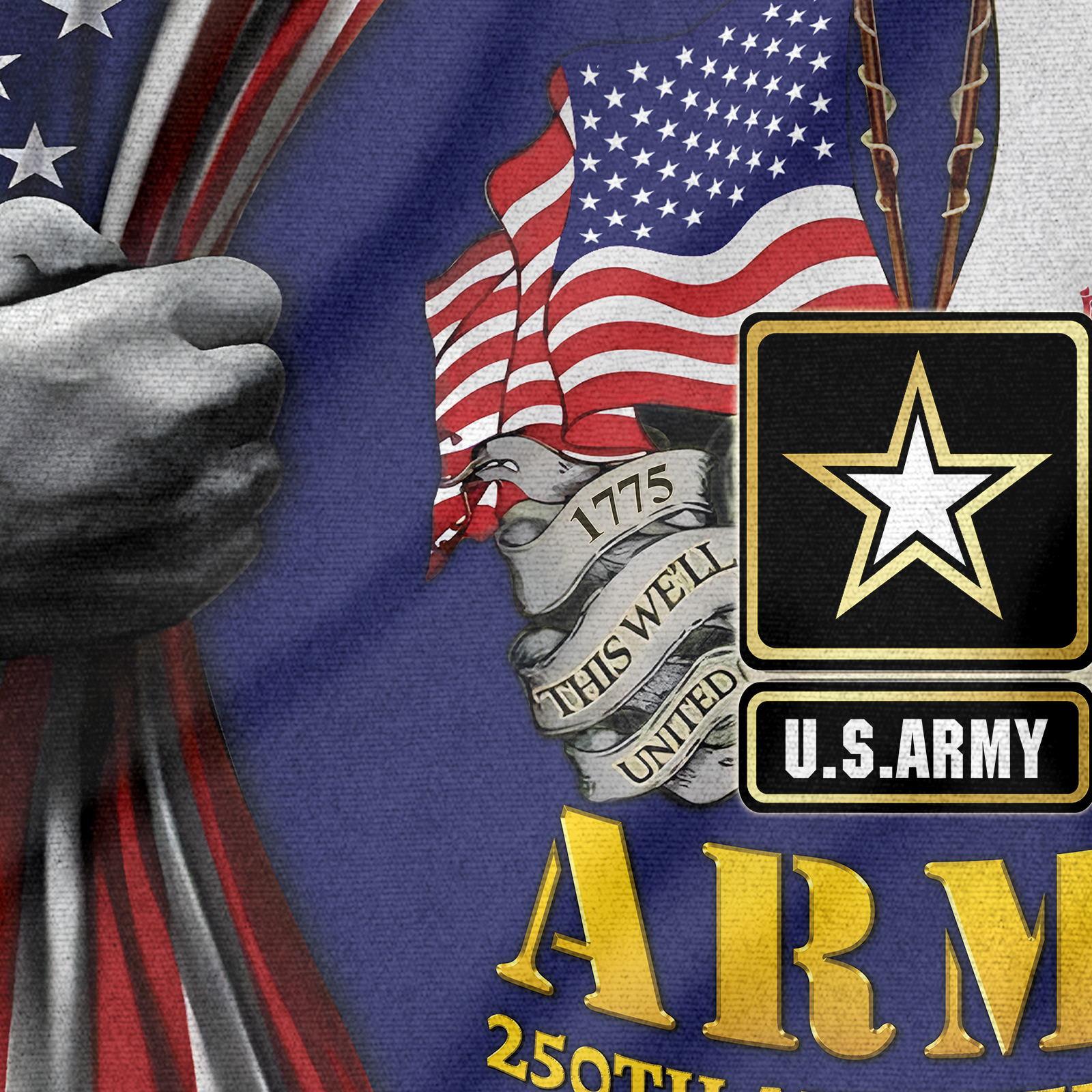 Army 250th Anniversary House Flag
