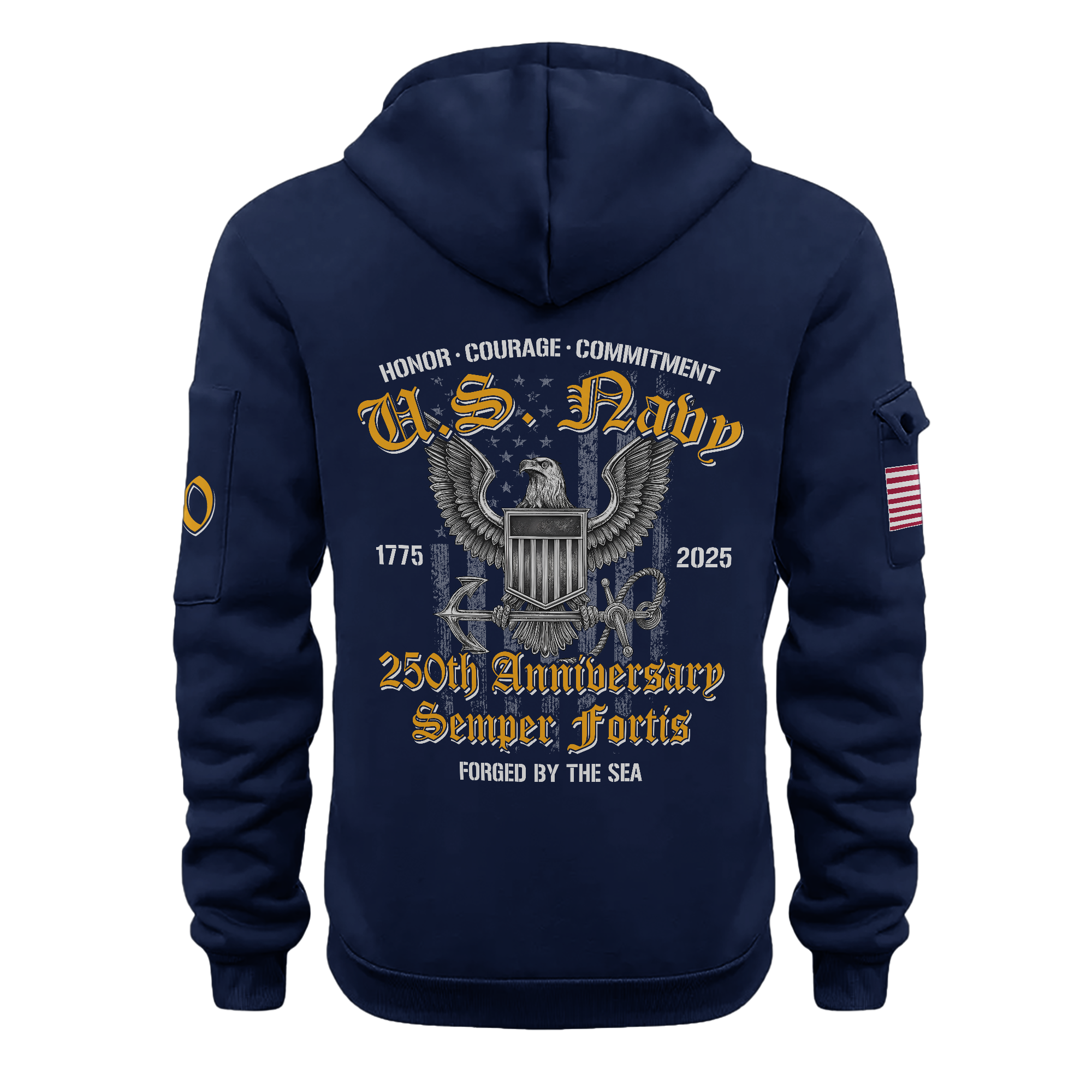 Navy 250th Anniversary Quarter Zip Hoodie