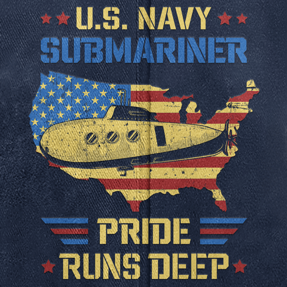 Navy Submarine Washed Cap