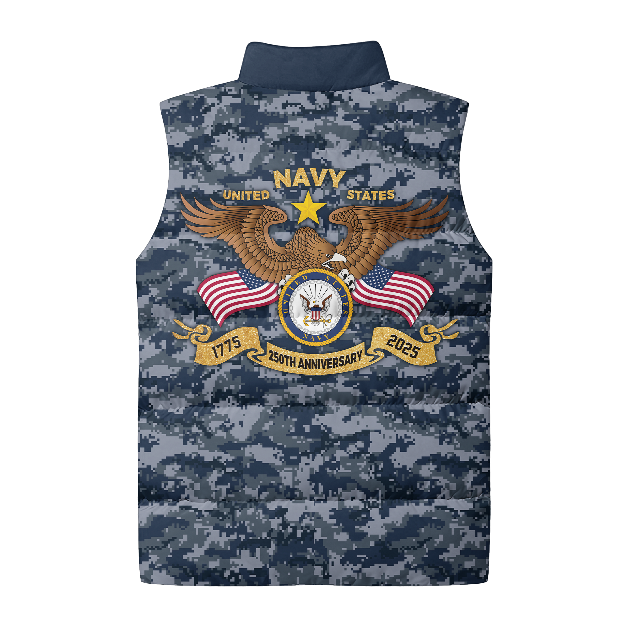 Navy 250th Anniversary Puffer Vest