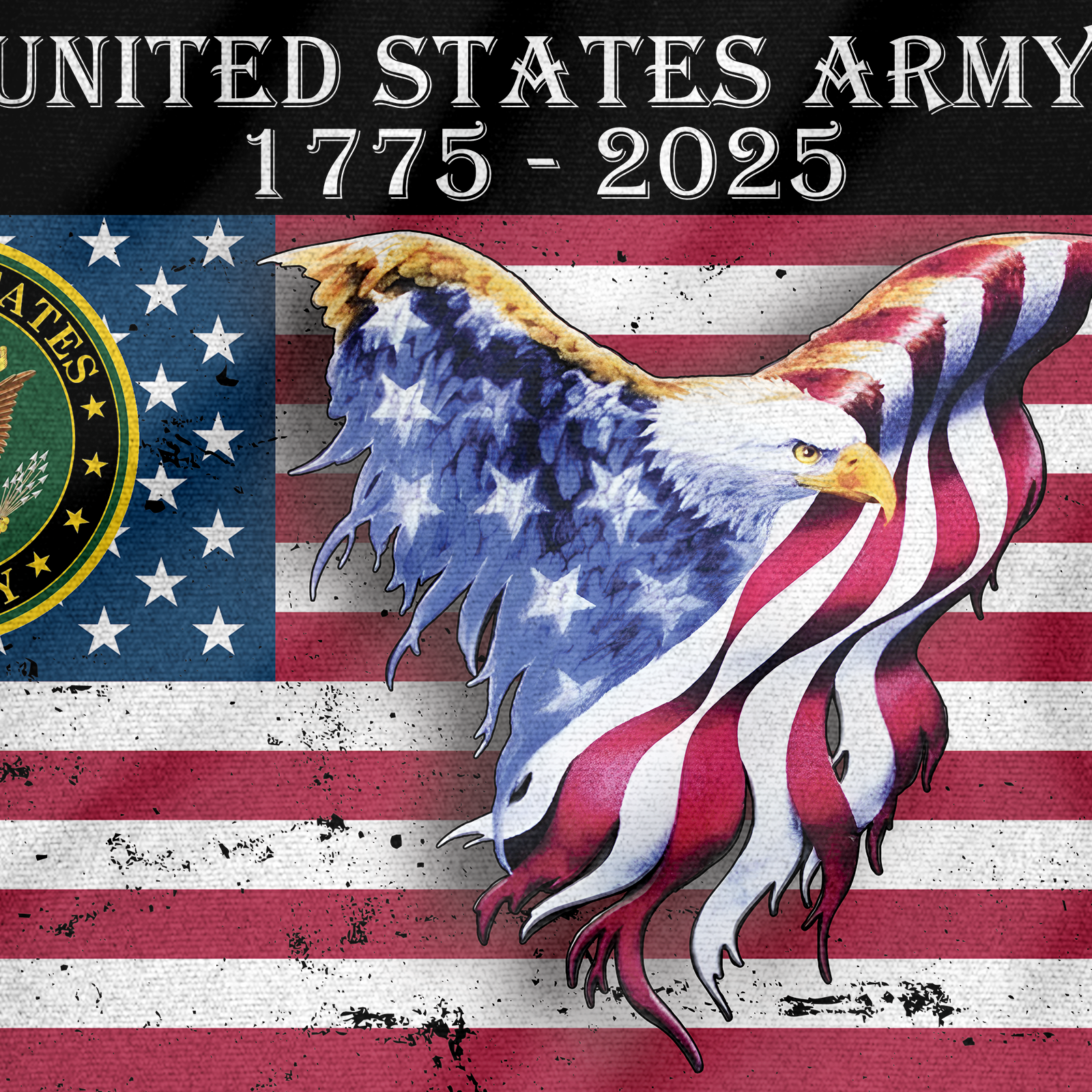 Army 250th Anniversary House Flag