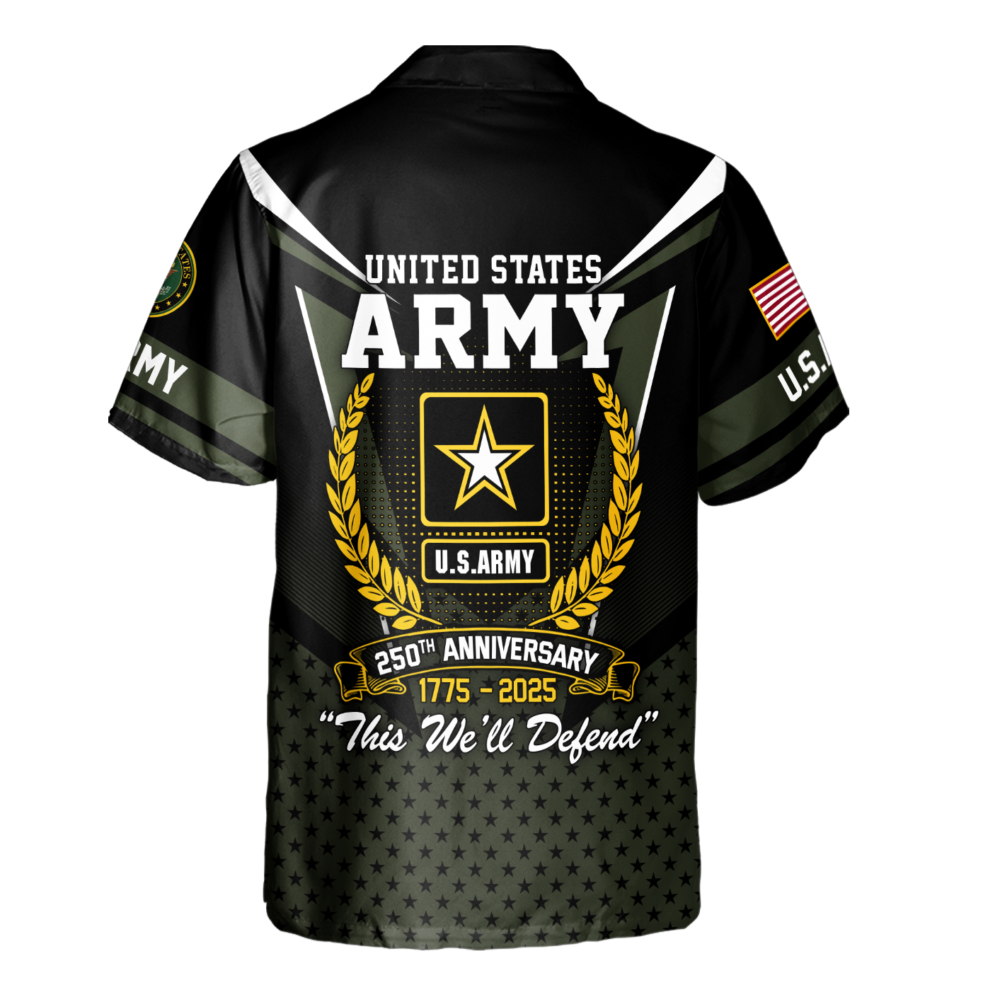 Army 250th Anniversary Cuban Shirt