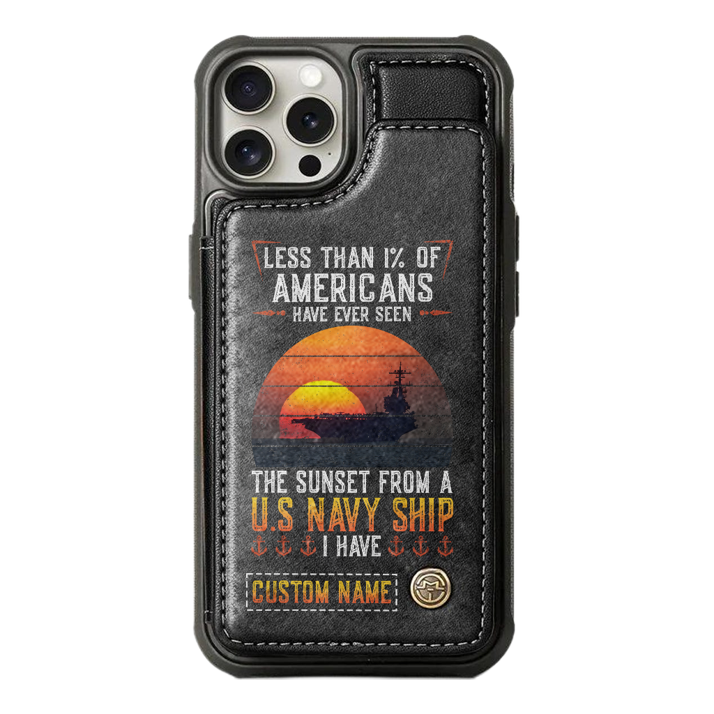 Personalizable Less Than 1% Navy Ship Wallet Phone Case