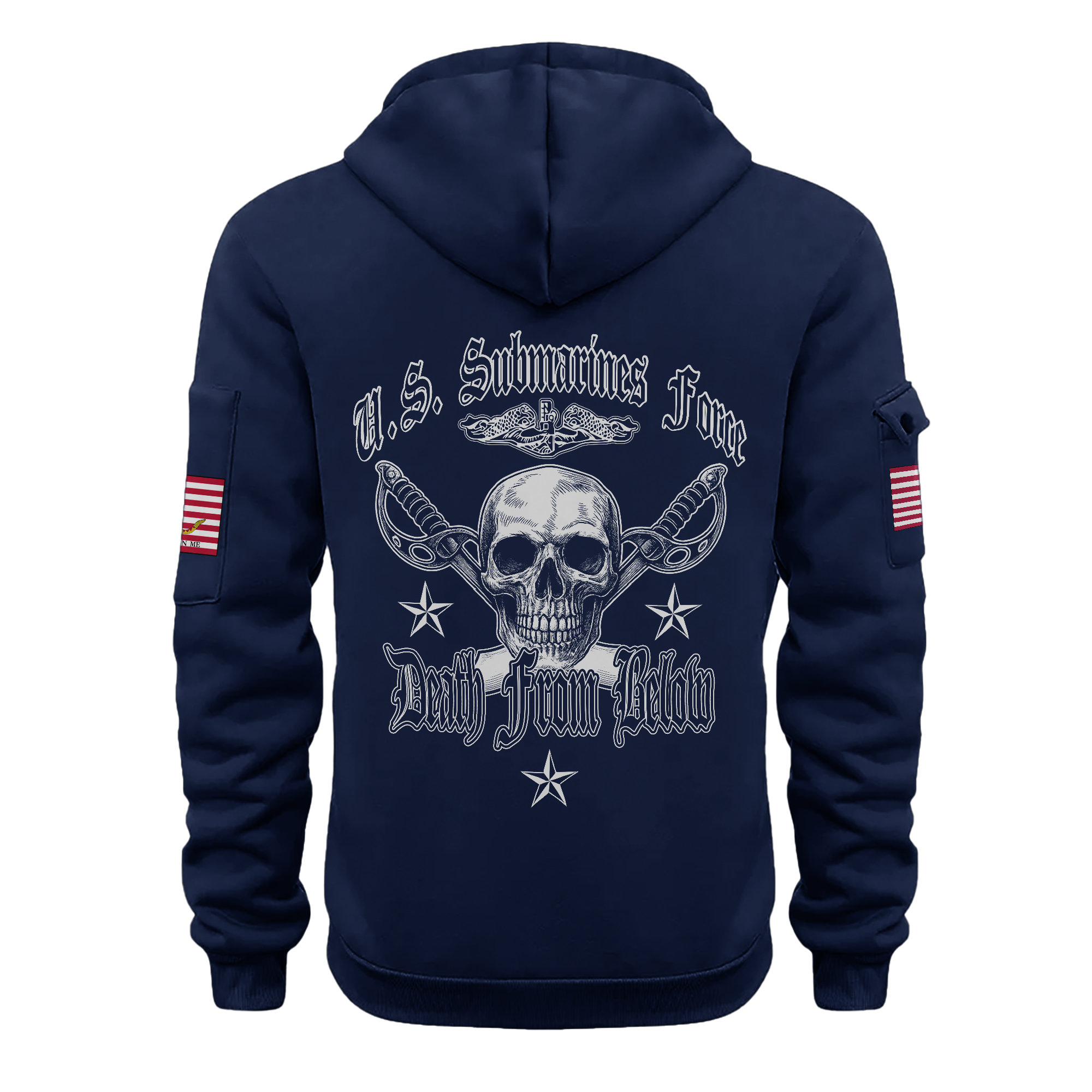 Personalizable Navy Submarine Quarter Zip Hoodie