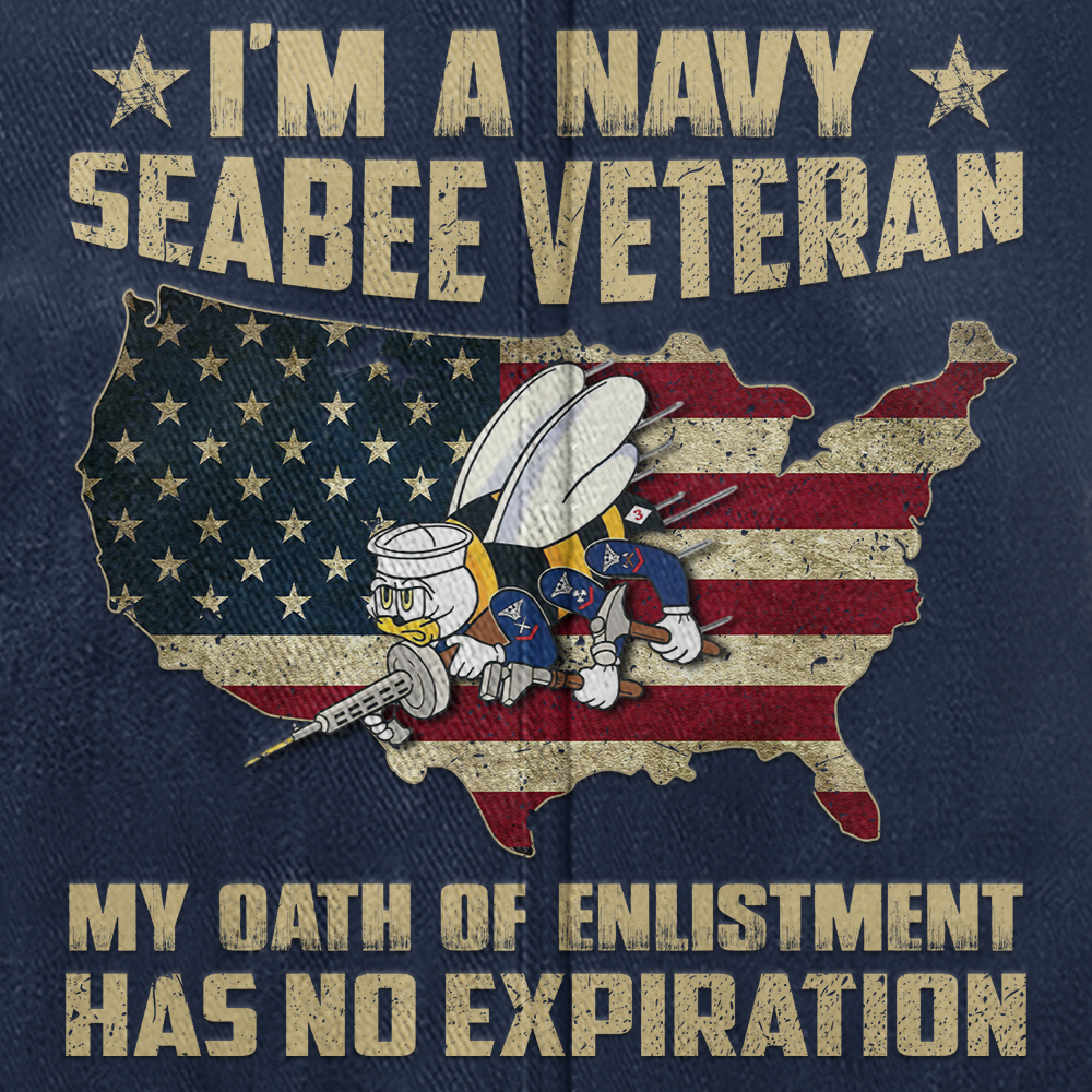 Personalizable Navy Seabee Washed Cap