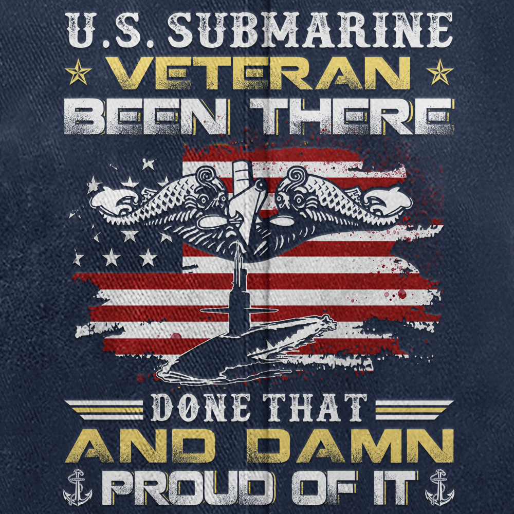 Navy Submarine Been There Done That Washed Cap