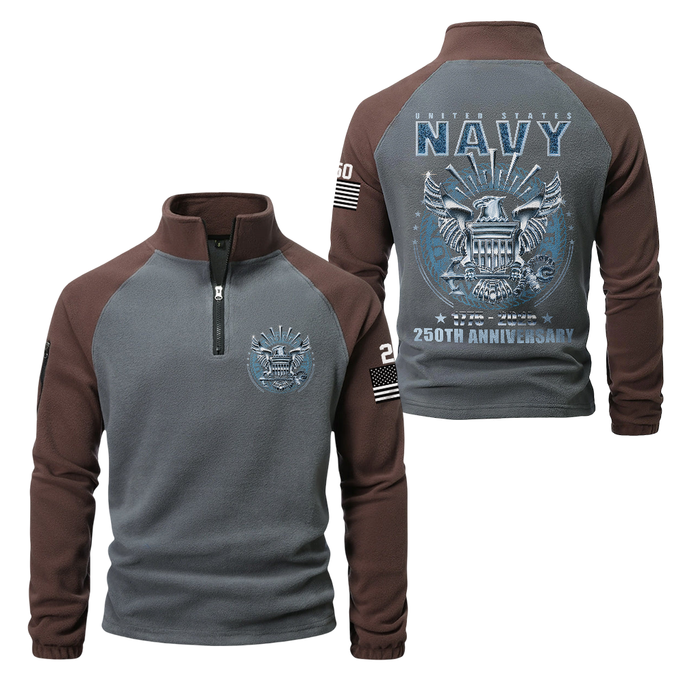 Navy 250th Anniversary Half-Zip Raglan Sweatshirt