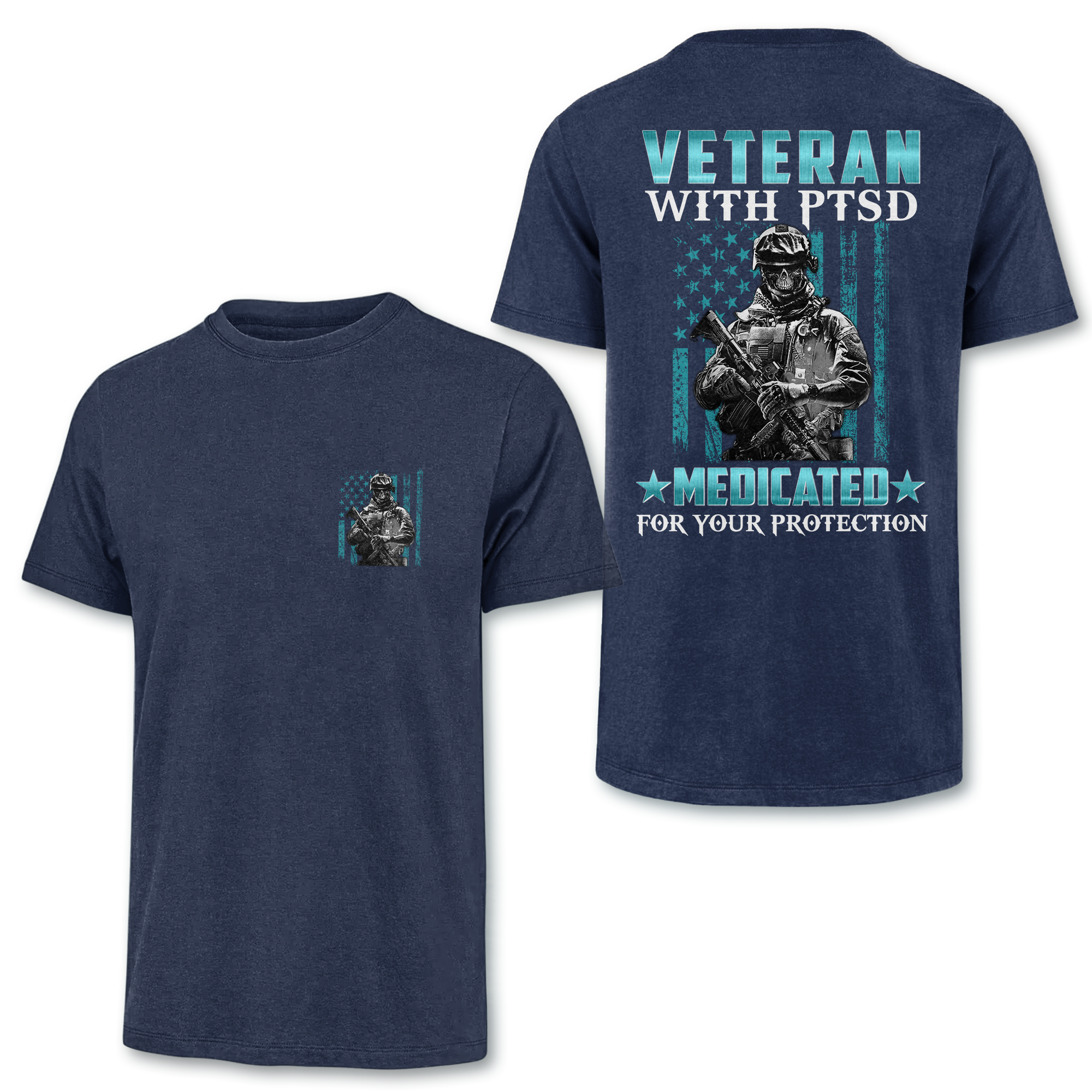 Veteran With PTSD Double Side Classic T-shirt