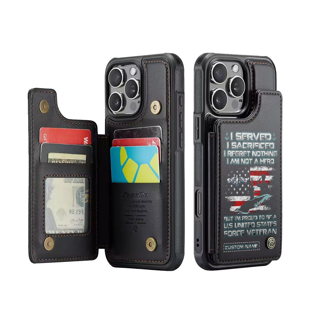Personalizable Navy Submarine I Served I Sacrificed Wallet Phone Case