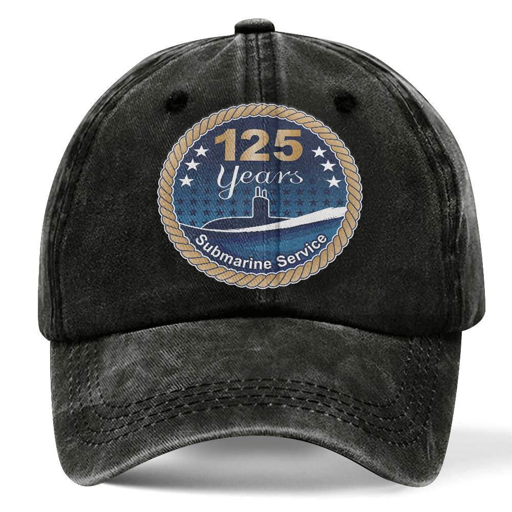 Navy Submarine 125th Birthday Washed Cap
