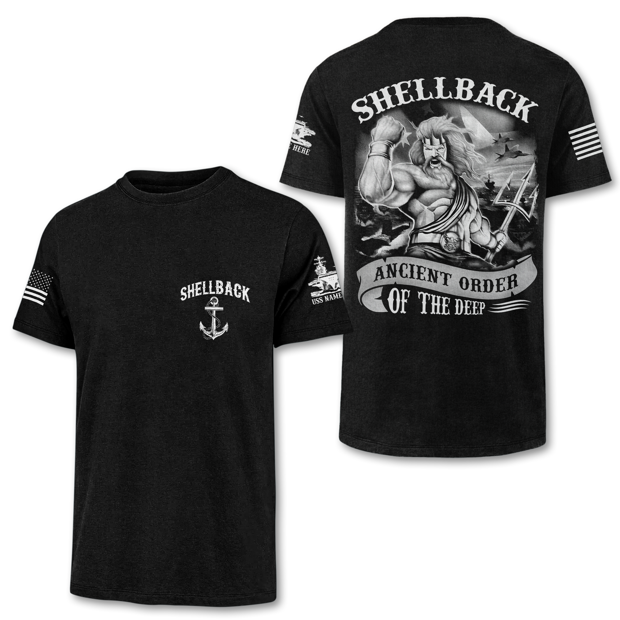 Personalized Shellback Ancient Order Of The Deep Double Sided Classic T-shirt