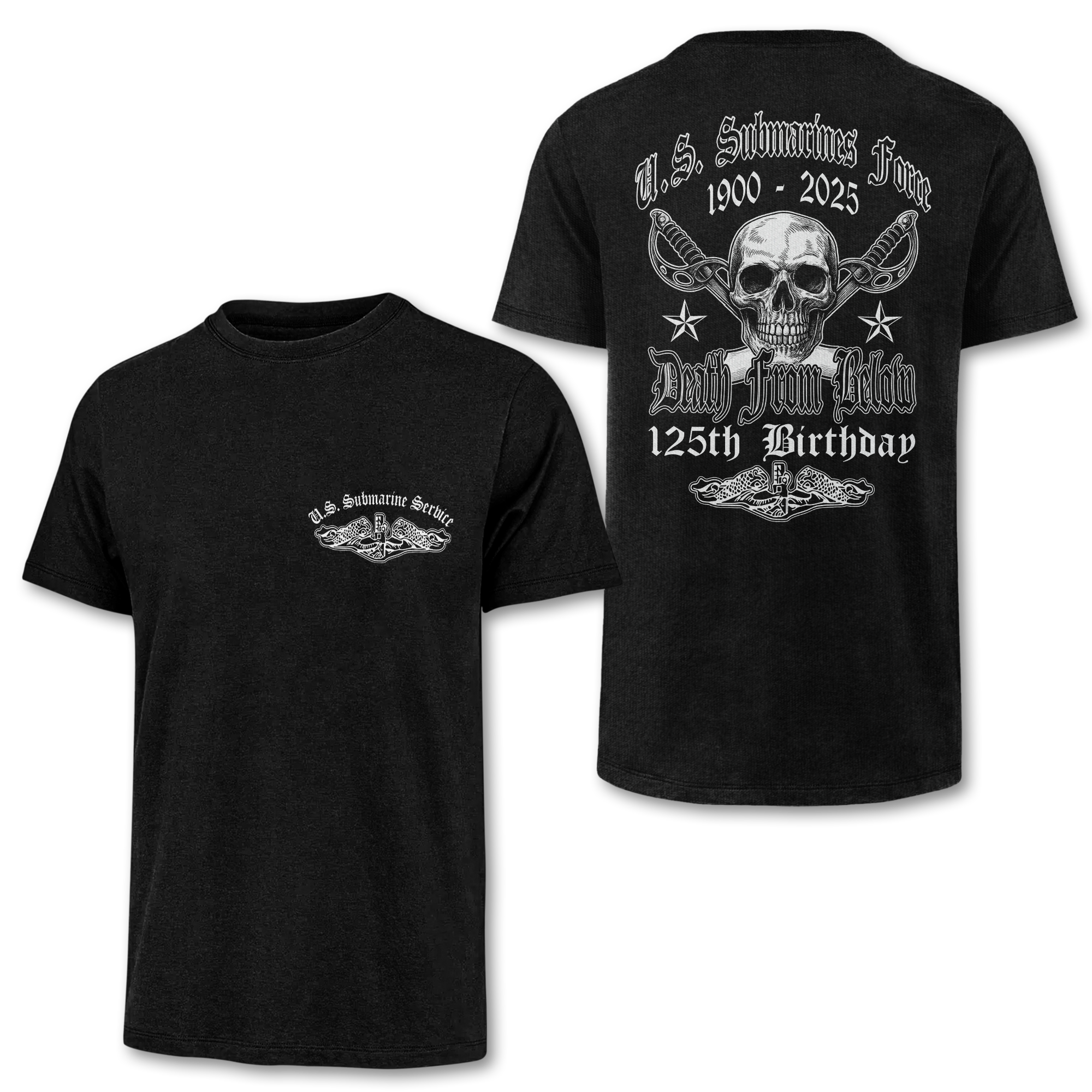 Navy Submarine 125th Birthday Double Sides Classic T-shirt