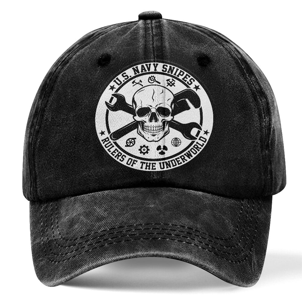Personalizable Navy Snipes Washed Cap