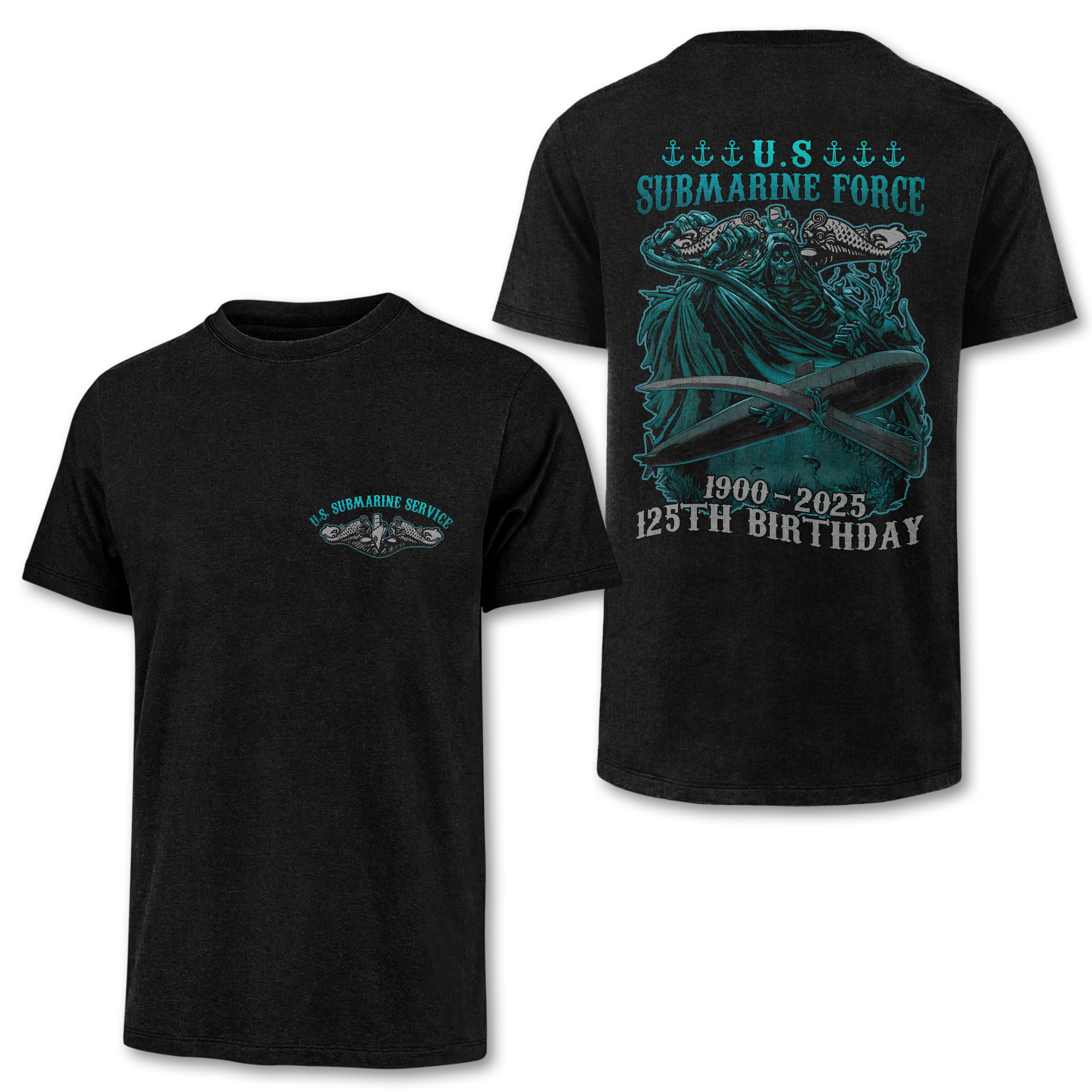 Navy Submarine 125th Birthday Double Sides Classic T-shirt