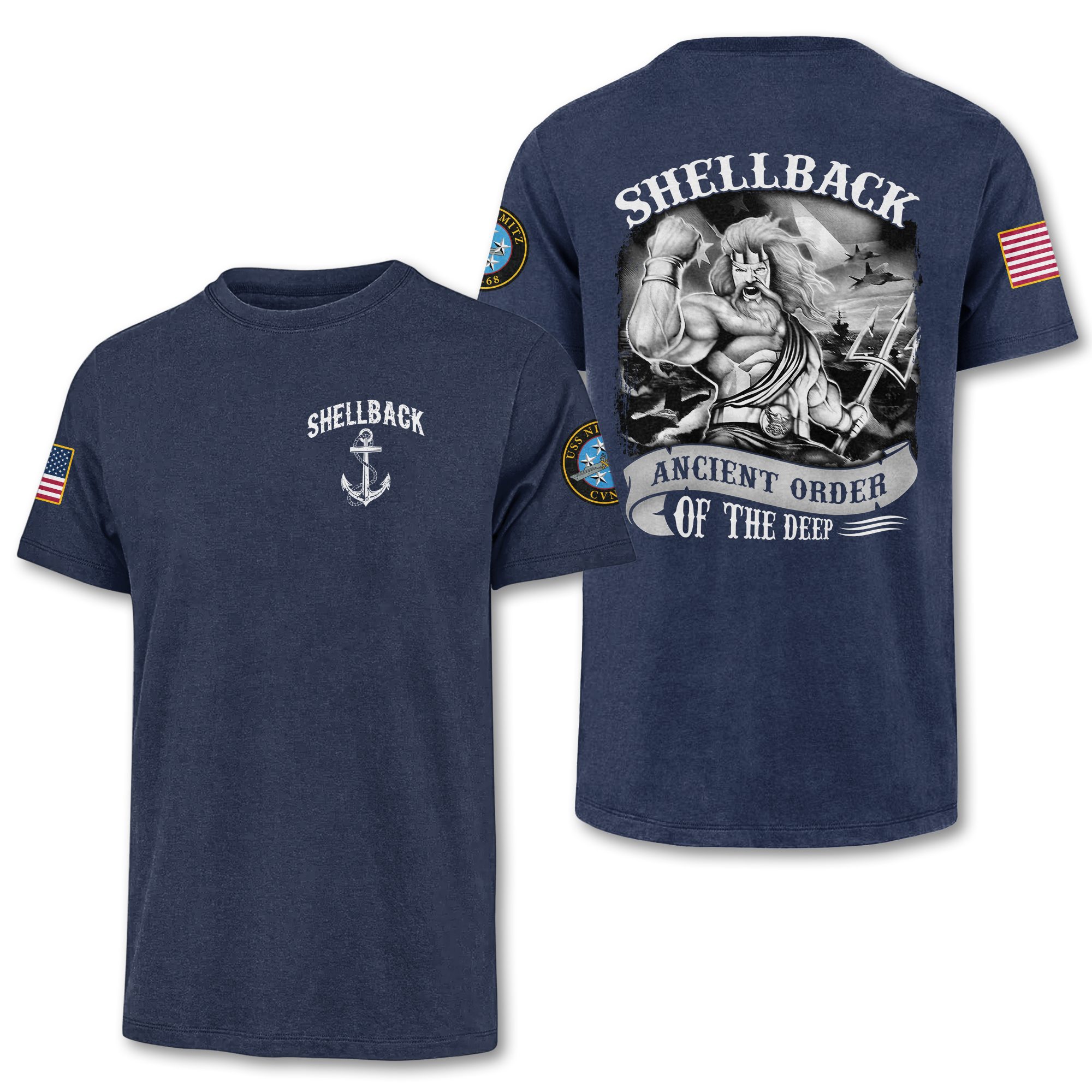 Personalized Shellback Ancient Order Of The Deep Double Sided Classic T-shirt