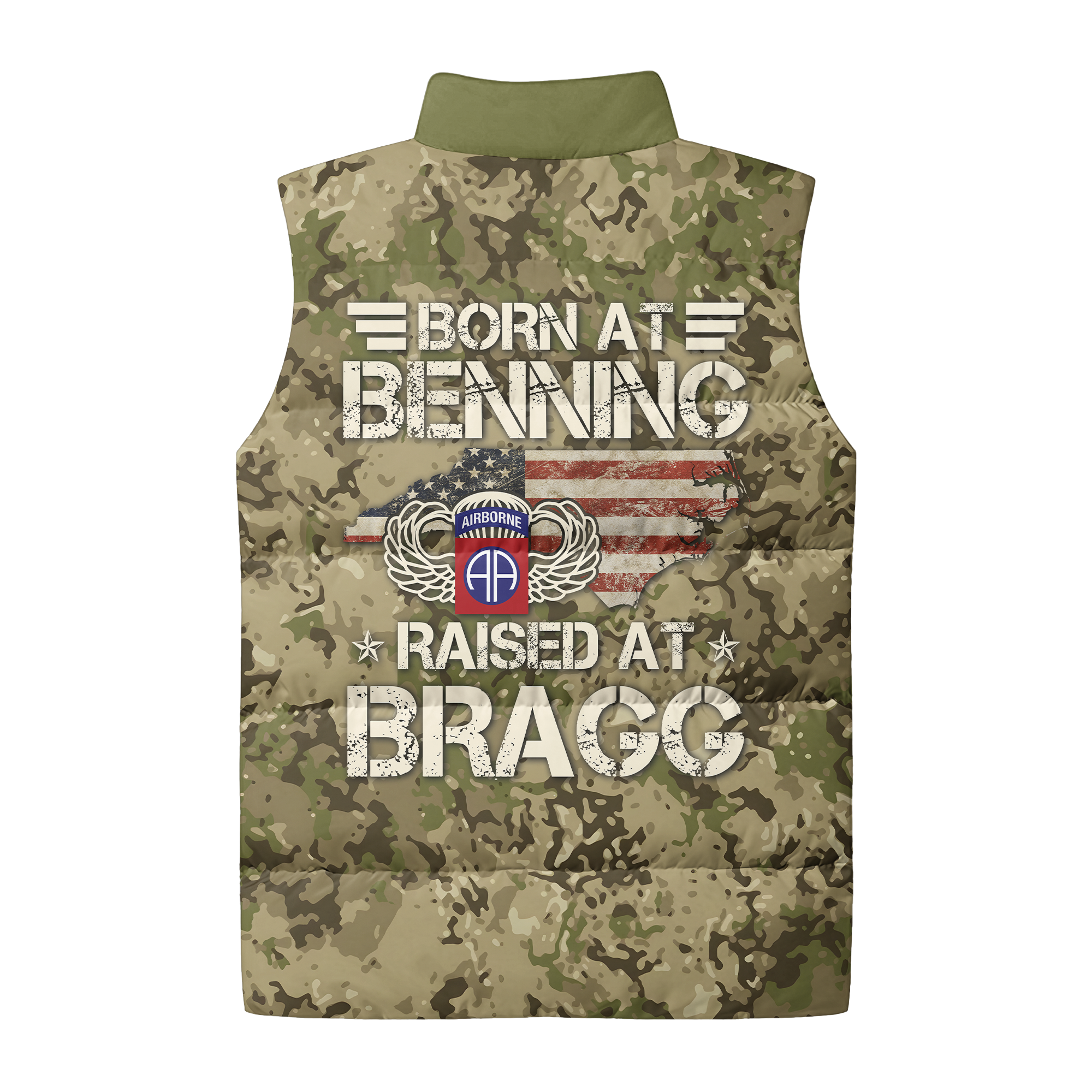 82nd Airborne Born At Benning Puffer Vest