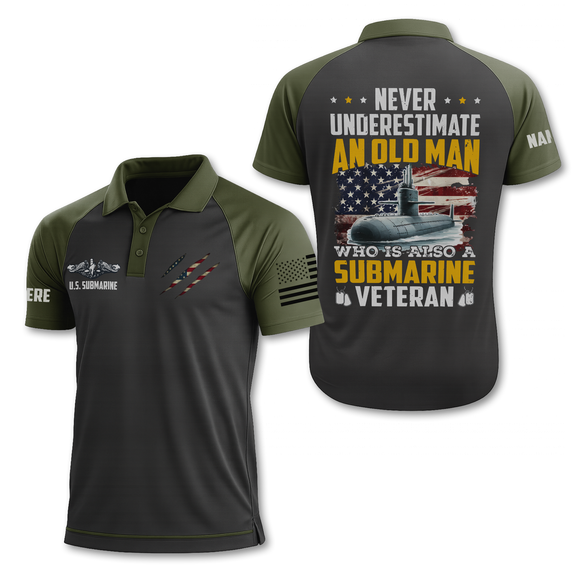 Navy Submarine Polo Shirt
