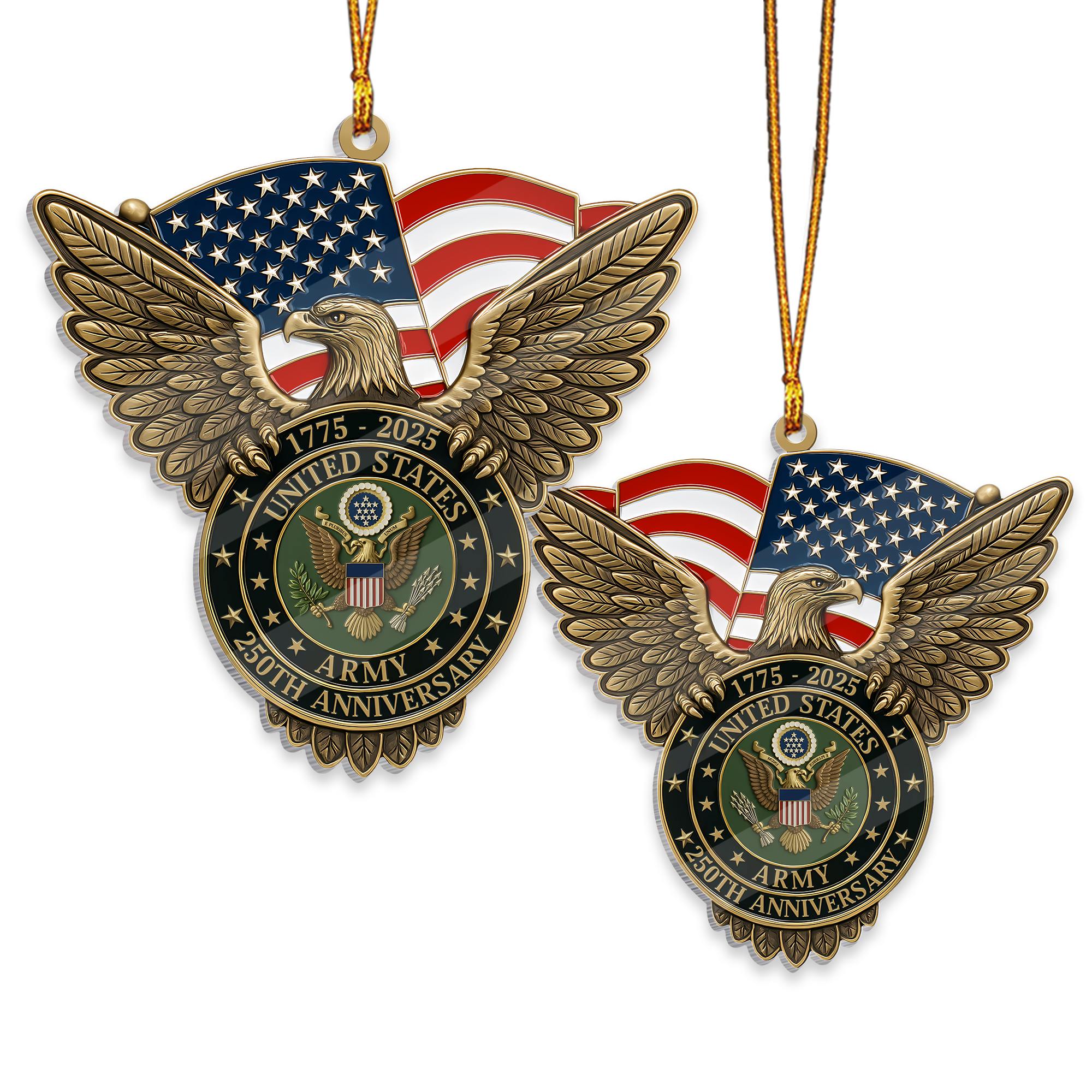 Army 250th Anniversary Acrylic Ornament
