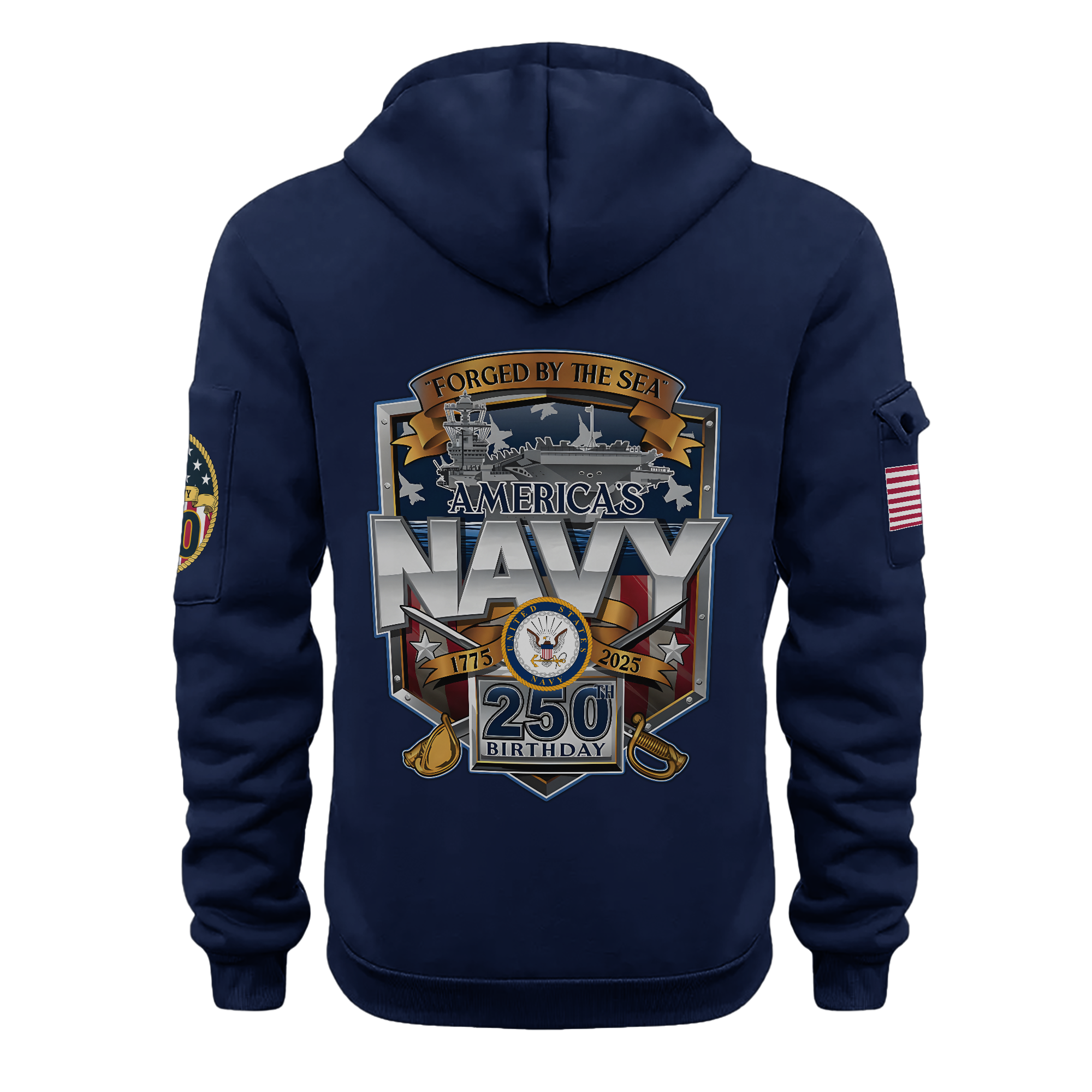 Navy 250th Anniversary Quarter Zip Hoodie