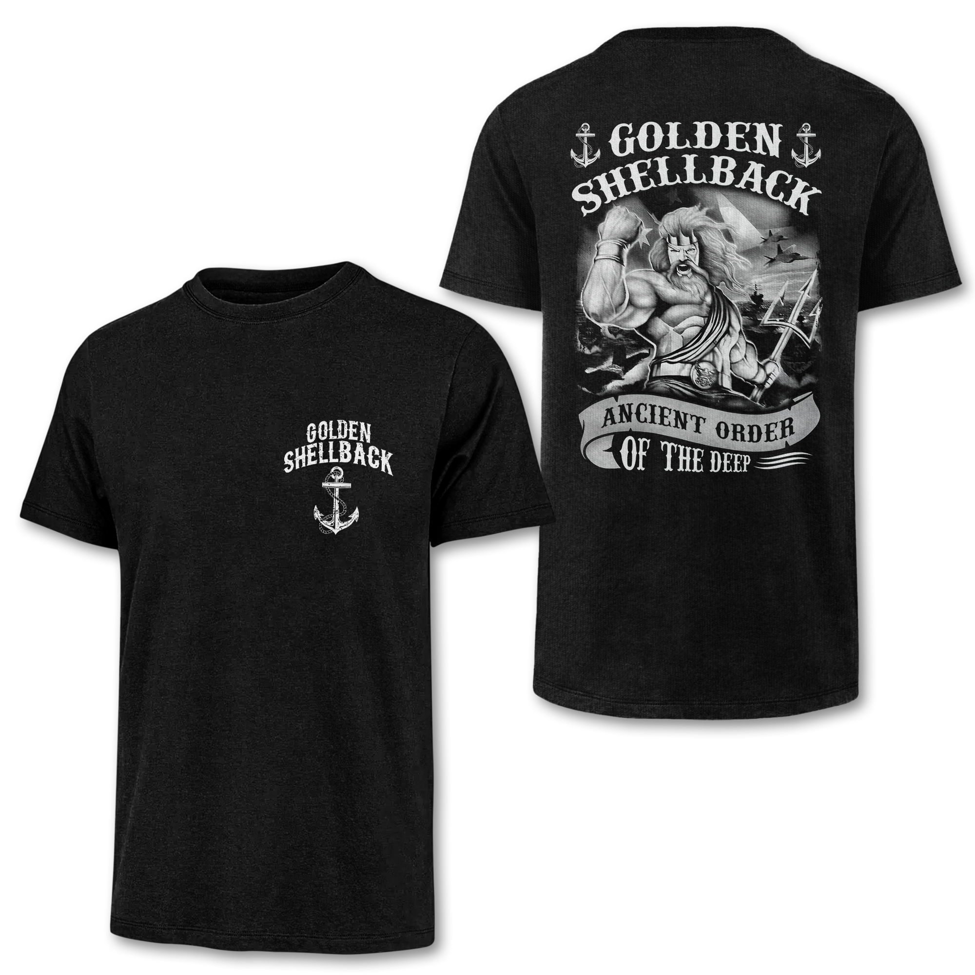 Golden Shellback Ancient Order Of The Deep Double Side Classic T-shirt