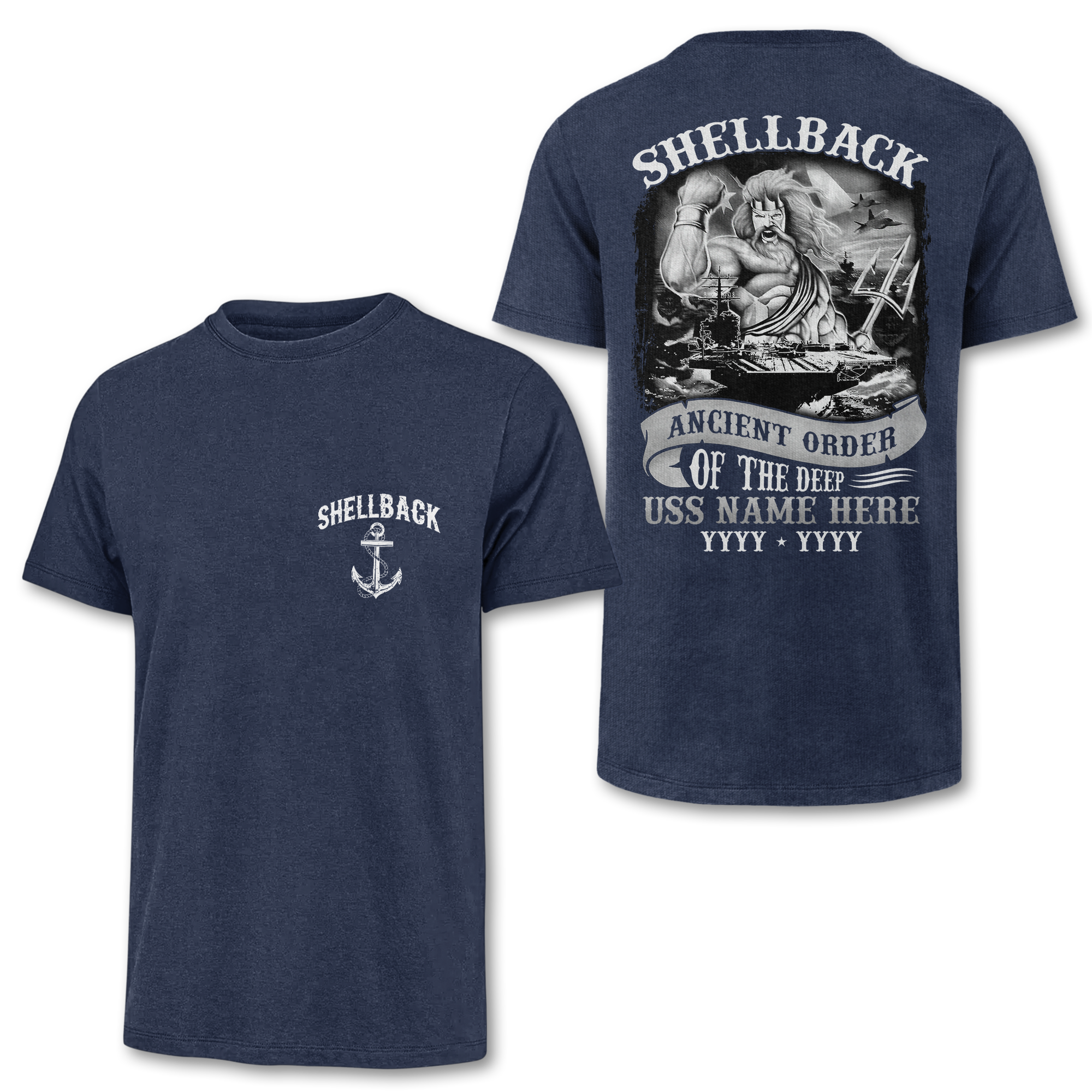 Personalized Shellback Ancient Order Of The Deep Double Sided Classic T-shirt