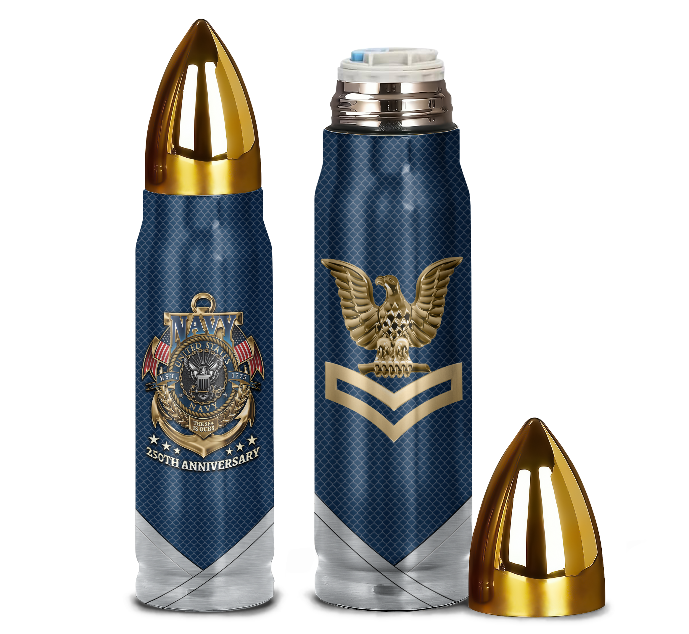 Navy 250th Anniversary Bullet Tumbler