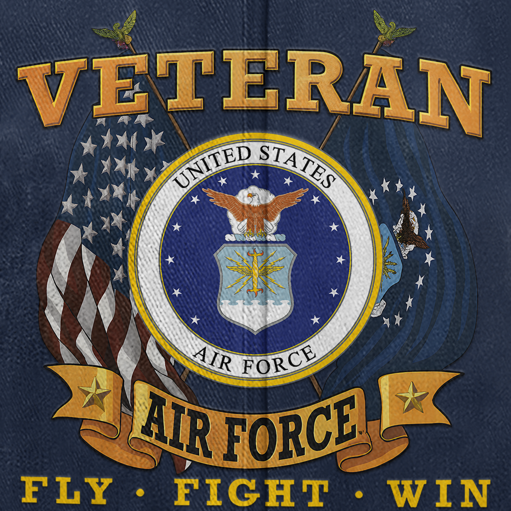 Personalizable Air Force Fly Fight Win Washed Cap