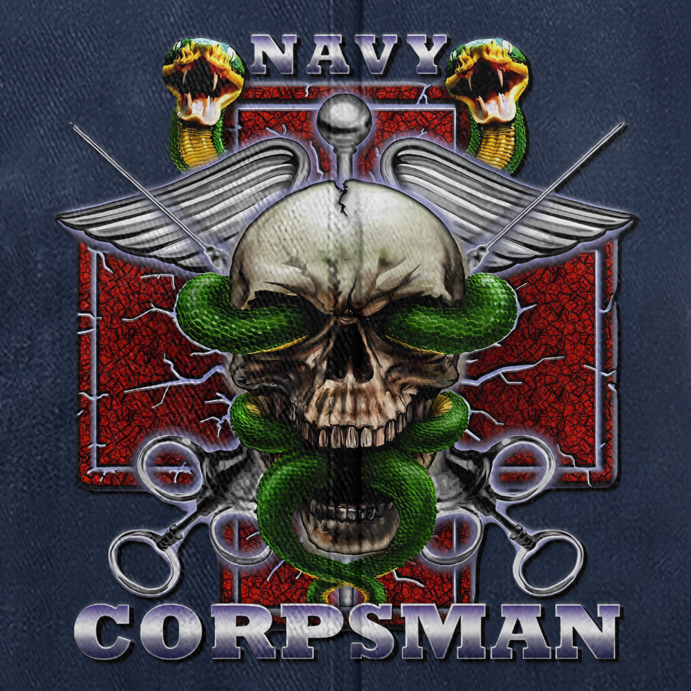 Personalizable Navy Corpsman Washed Cap