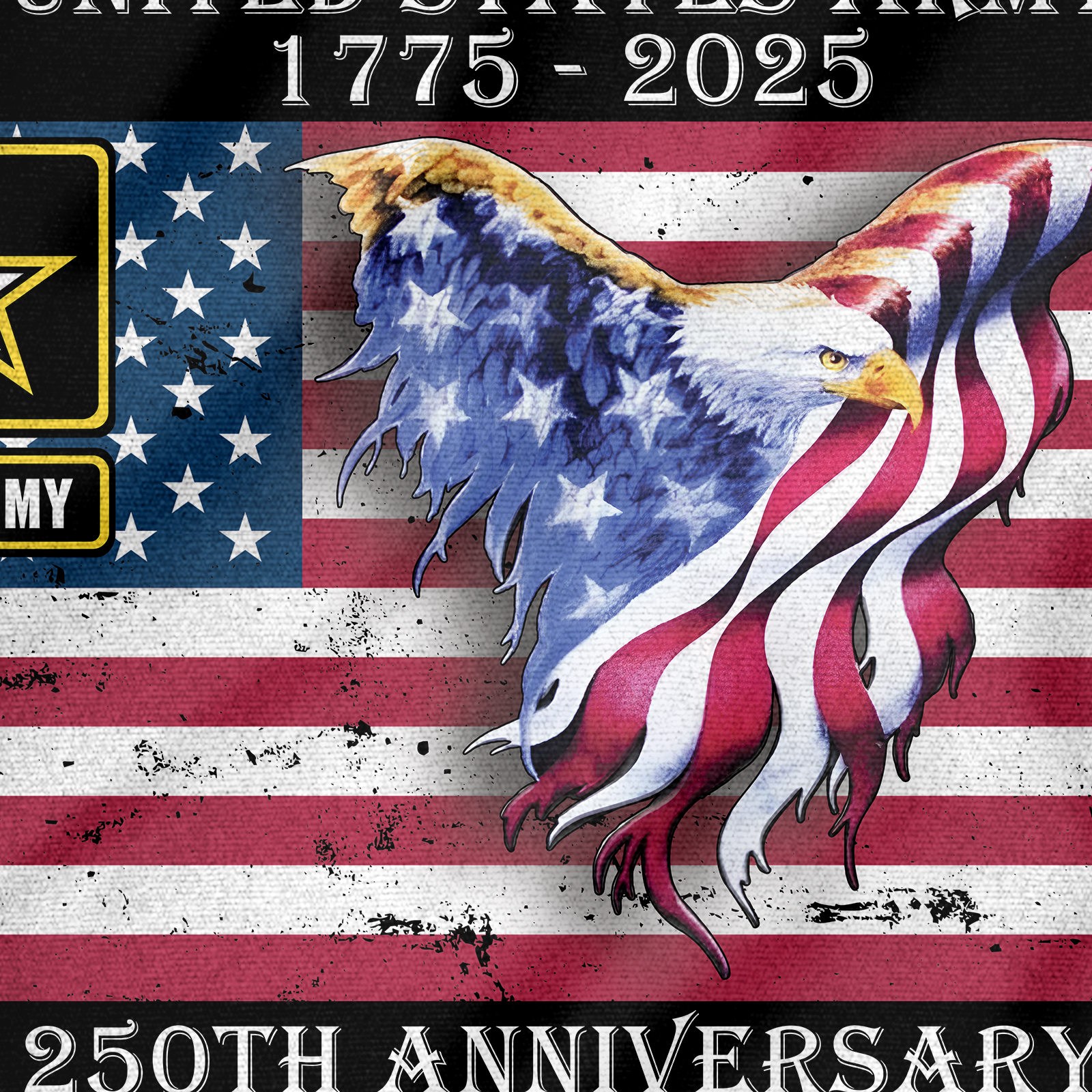 Army 250th Anniversary House Flag