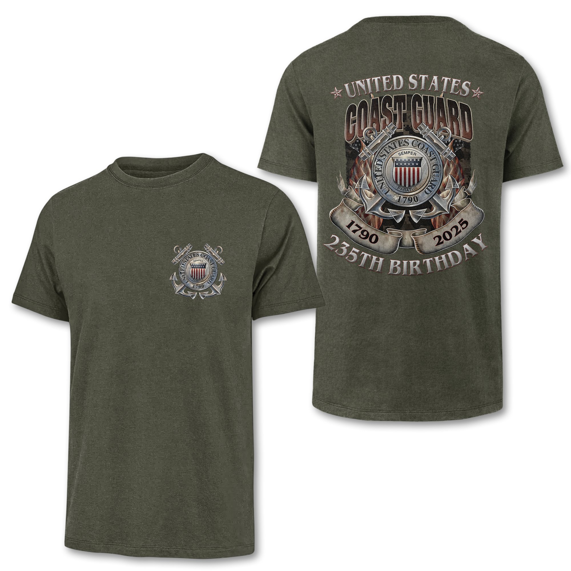 Coast Guard 235th Birthday Double Side Classic T-shirt